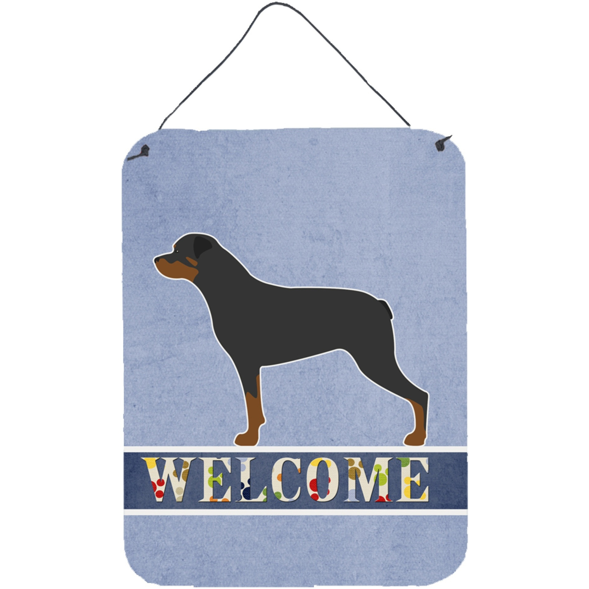 &quotCaroline's Treasures Rottweiler Welcome Metal Print, 16 x 12, Multicolor"