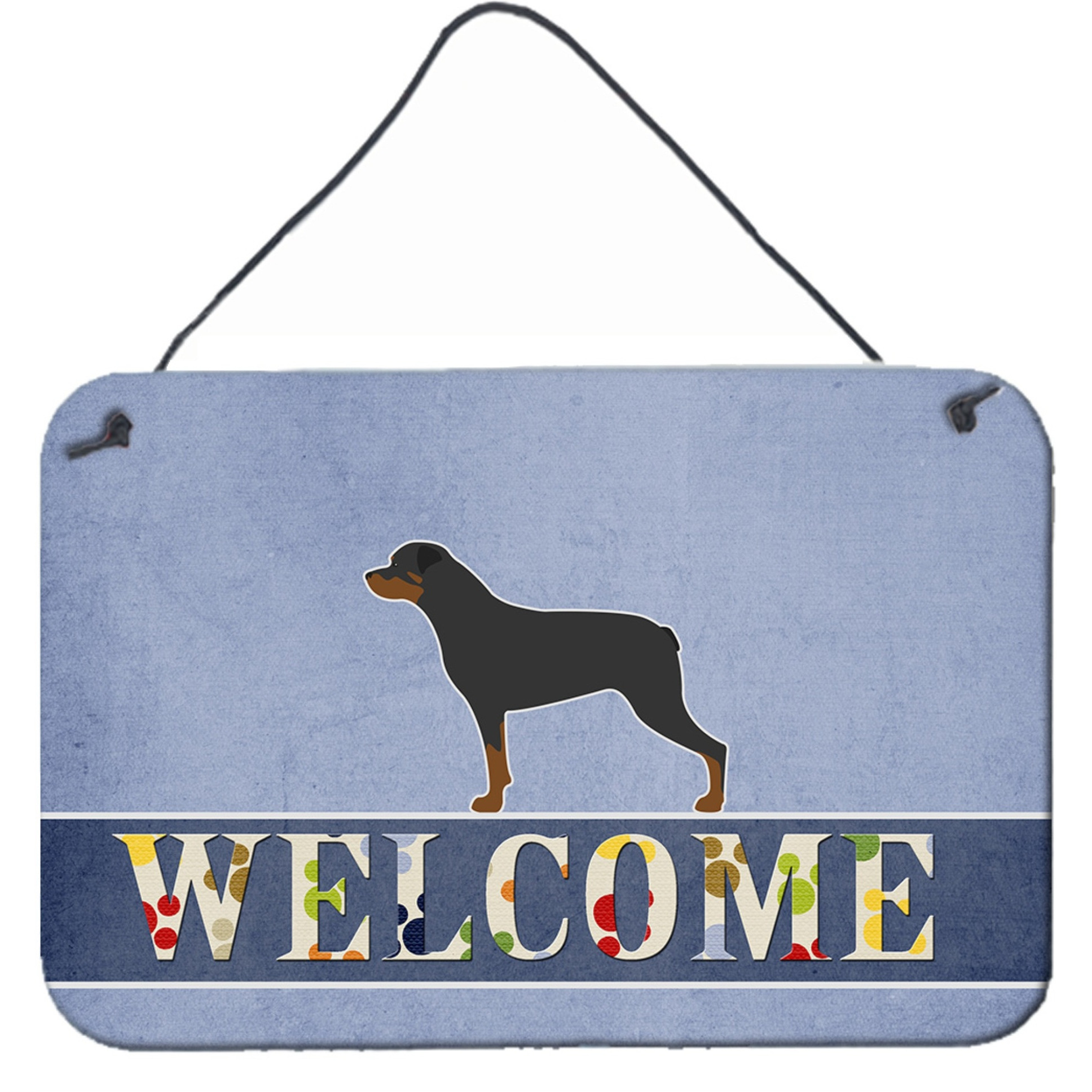 &quotCaroline's Treasures Rottweiler Welcome Metal Print, 8 x 12"