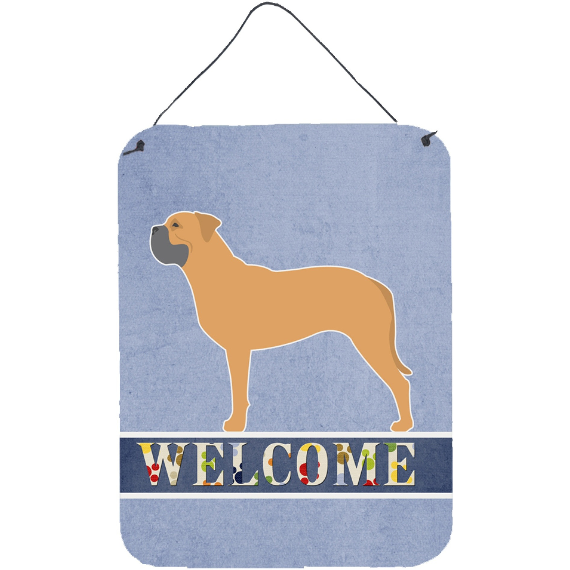 &quotCaroline's Treasures Bullmastiff Welcome Metal Print, 16 x 12, Multicolor"