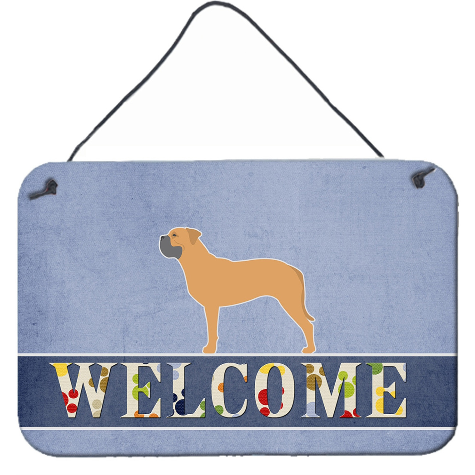&quotCaroline's Treasures Bullmastiff Welcome Metal Print, 8 x 12, Multicolor"