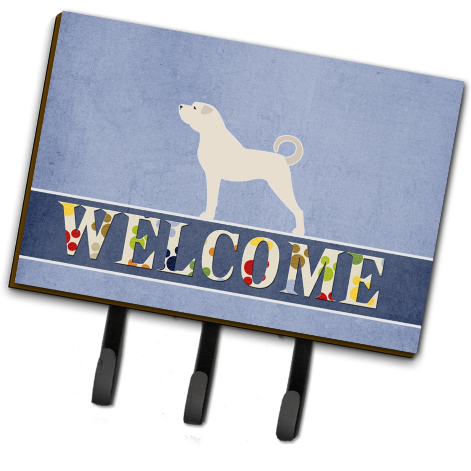 &quotCaroline's Treasures Anatolian Shepherd Welcome Wall Hook, Triple, Multicolor"