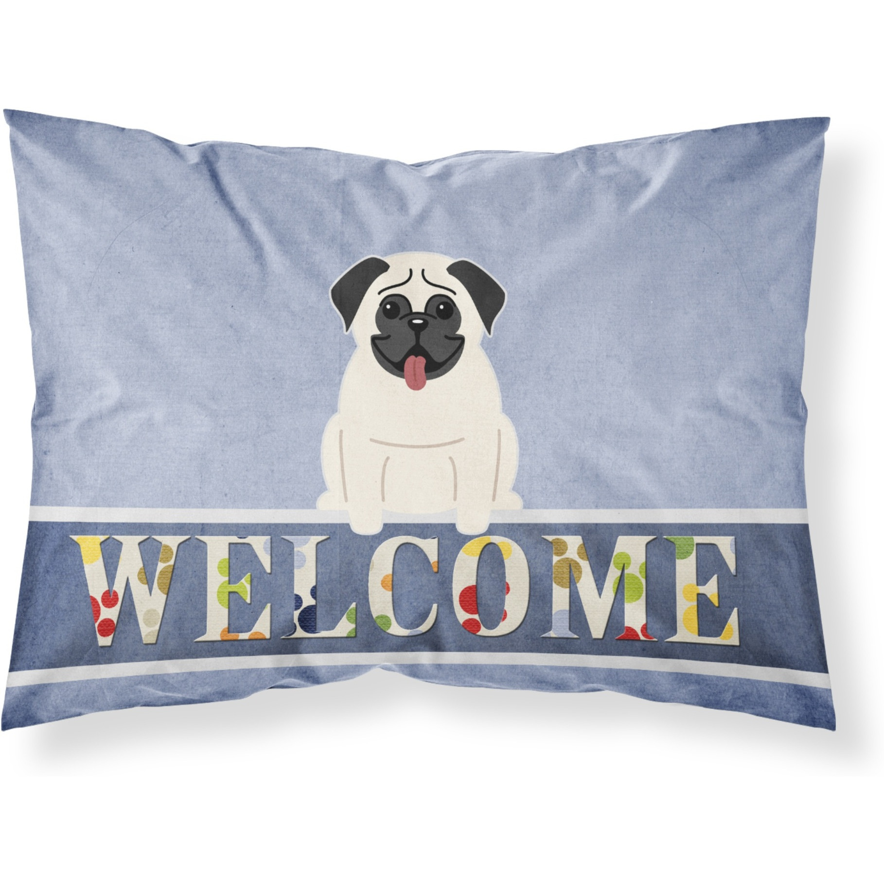 &quotCaroline's Treasures Pug Cream Welcome Pillowcase, Standard,"