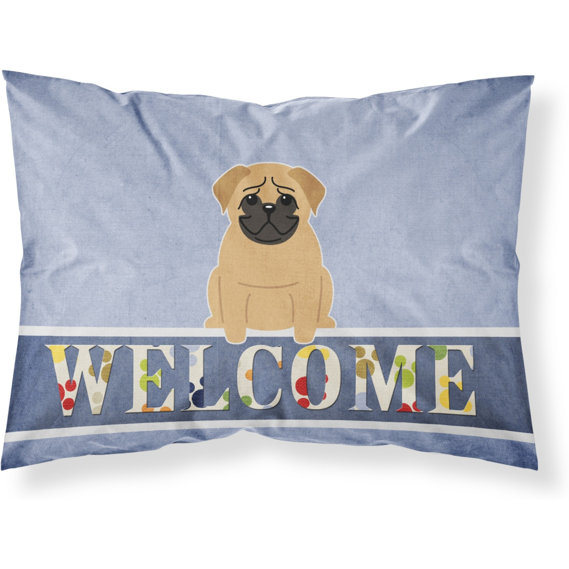 &quotCaroline's Treasures Pug Brown Welcome Pillowcase, Standard,"