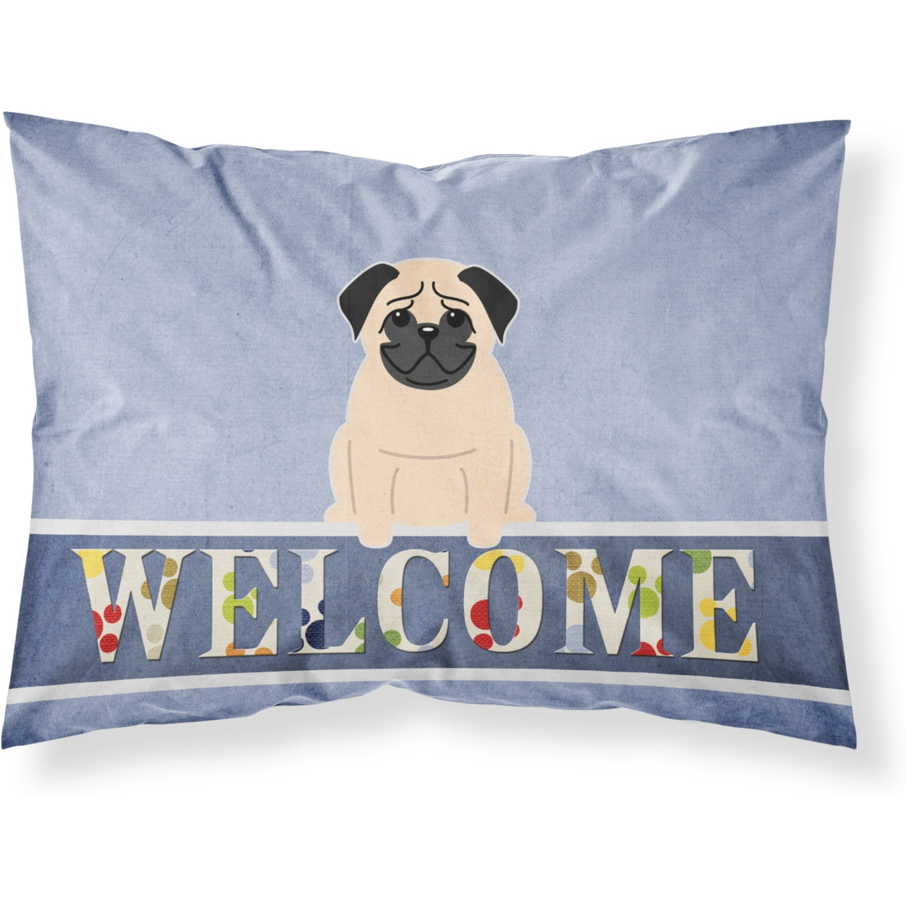 &quotCaroline's Treasures Pug Fawn Welcome Pillowcase, Standard,"