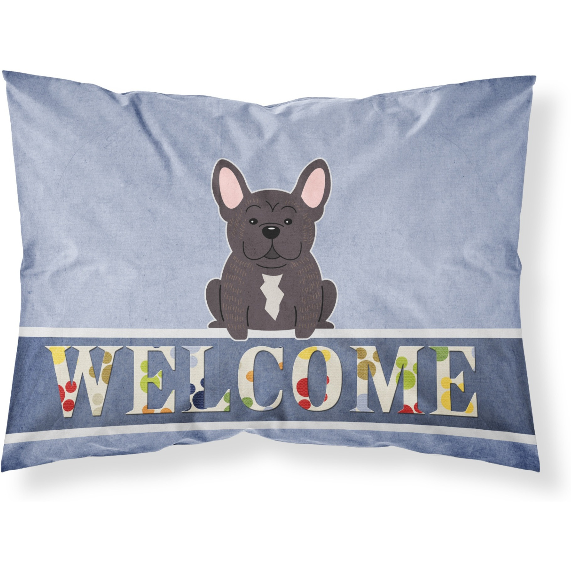 &quotCaroline's Treasures French Bulldog Brindle Welcome Pillowcase, Standard,"