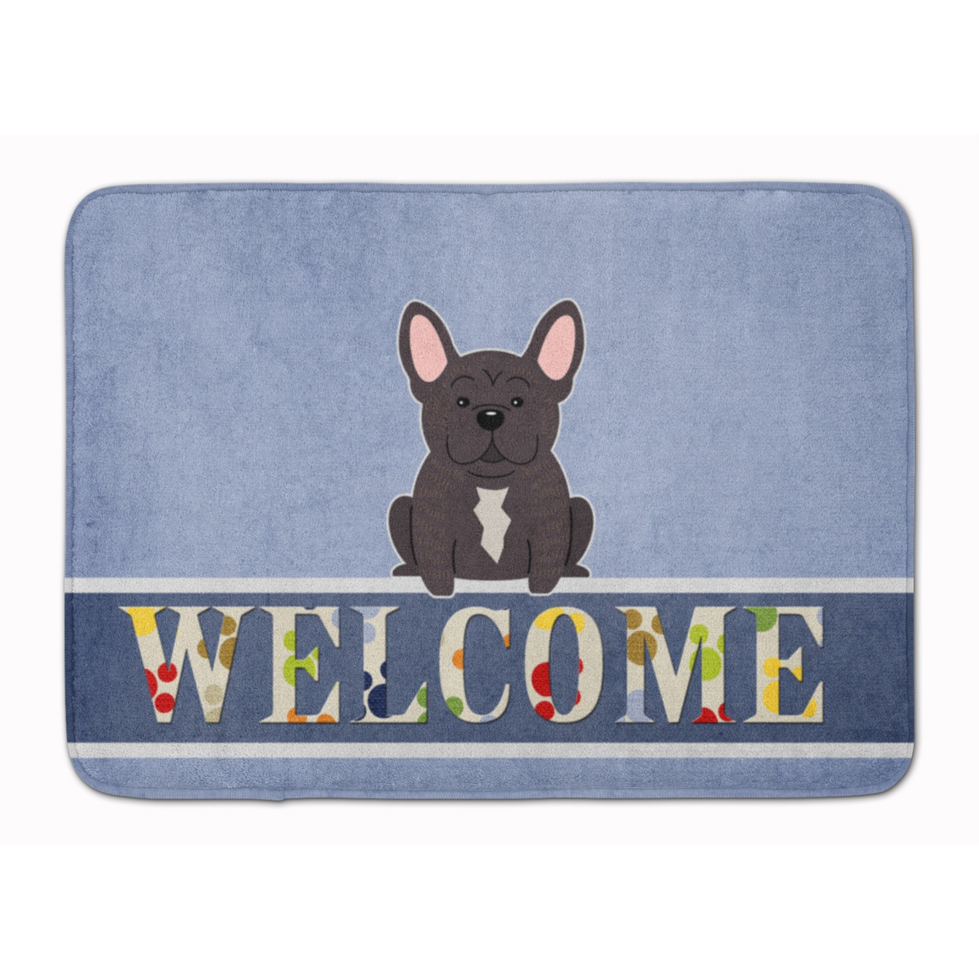 &quotCaroline's Treasures French Bulldog Brindle Welcome Floor Mat, 19 x 27, Multicolor"