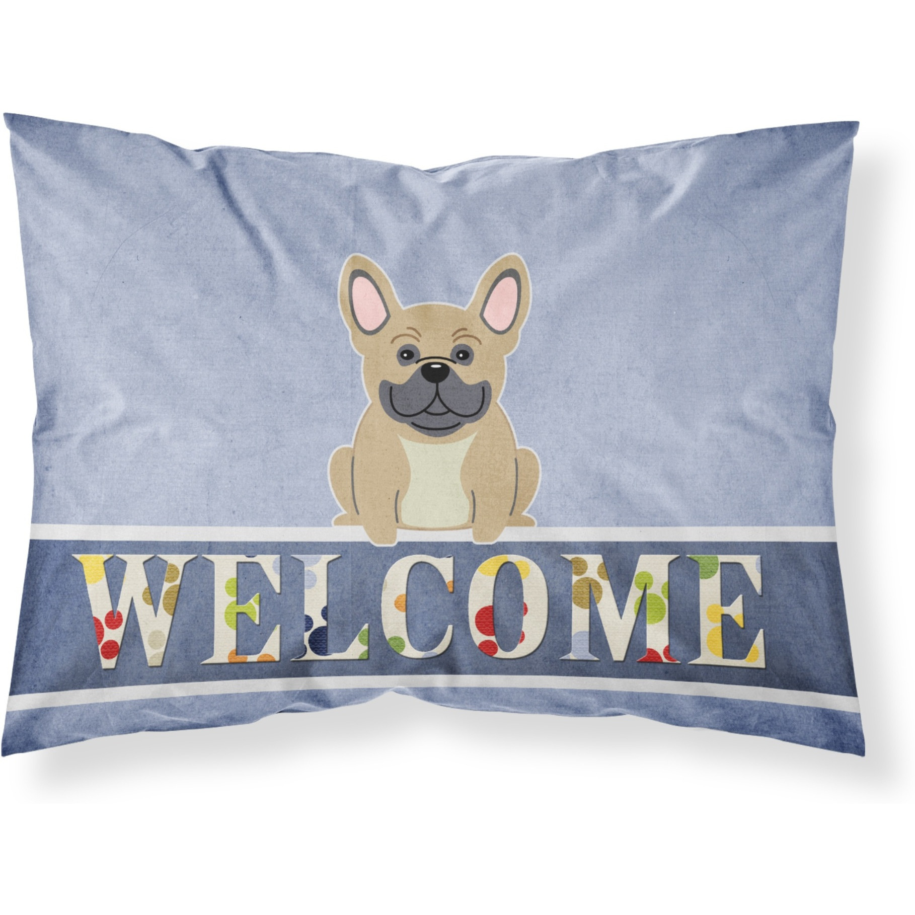 &quotCaroline's Treasures French Bulldog Cream Welcome Pillowcase, Standard,"
