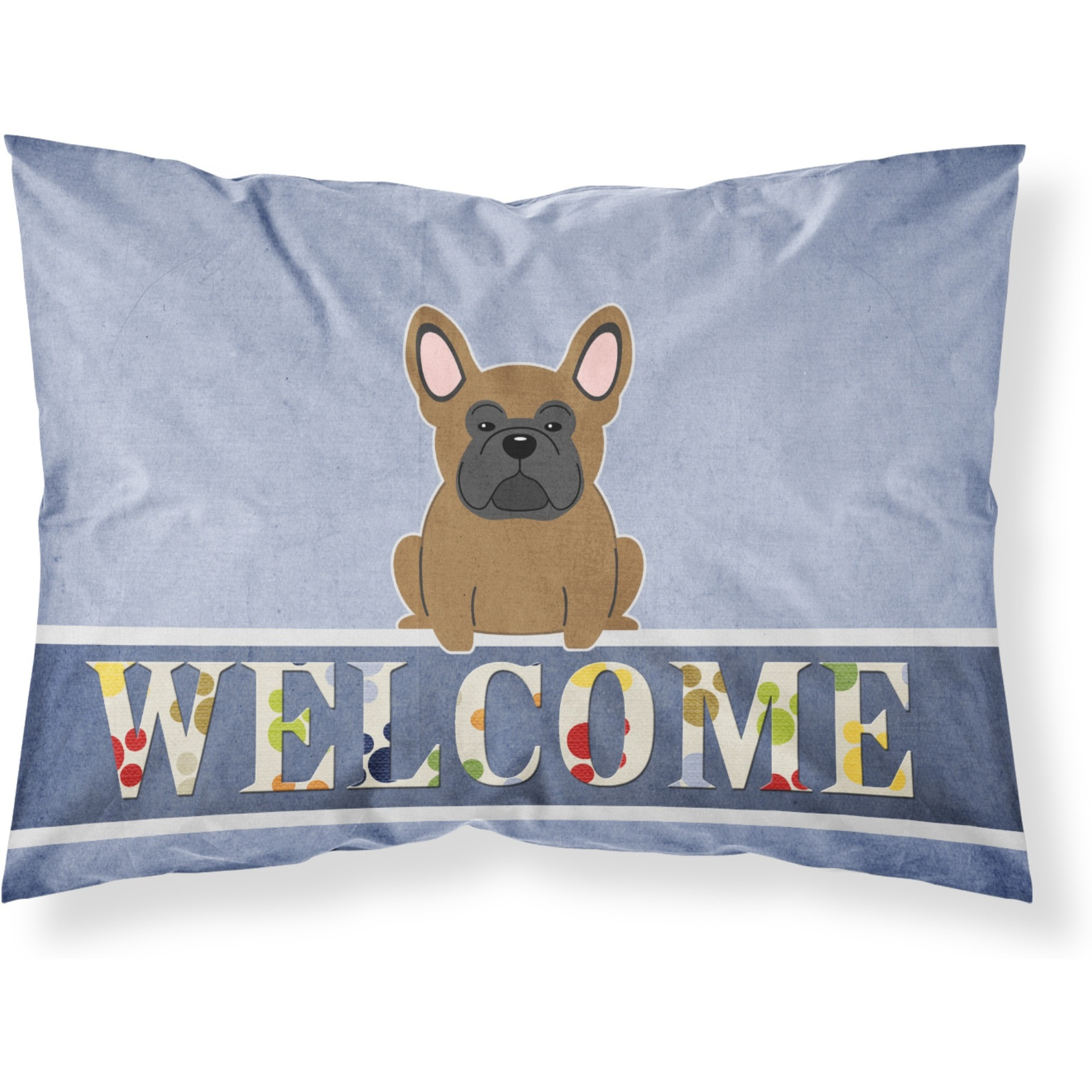 &quotCaroline's Treasures French Bulldog Brown Welcome Pillowcase, Standard,"
