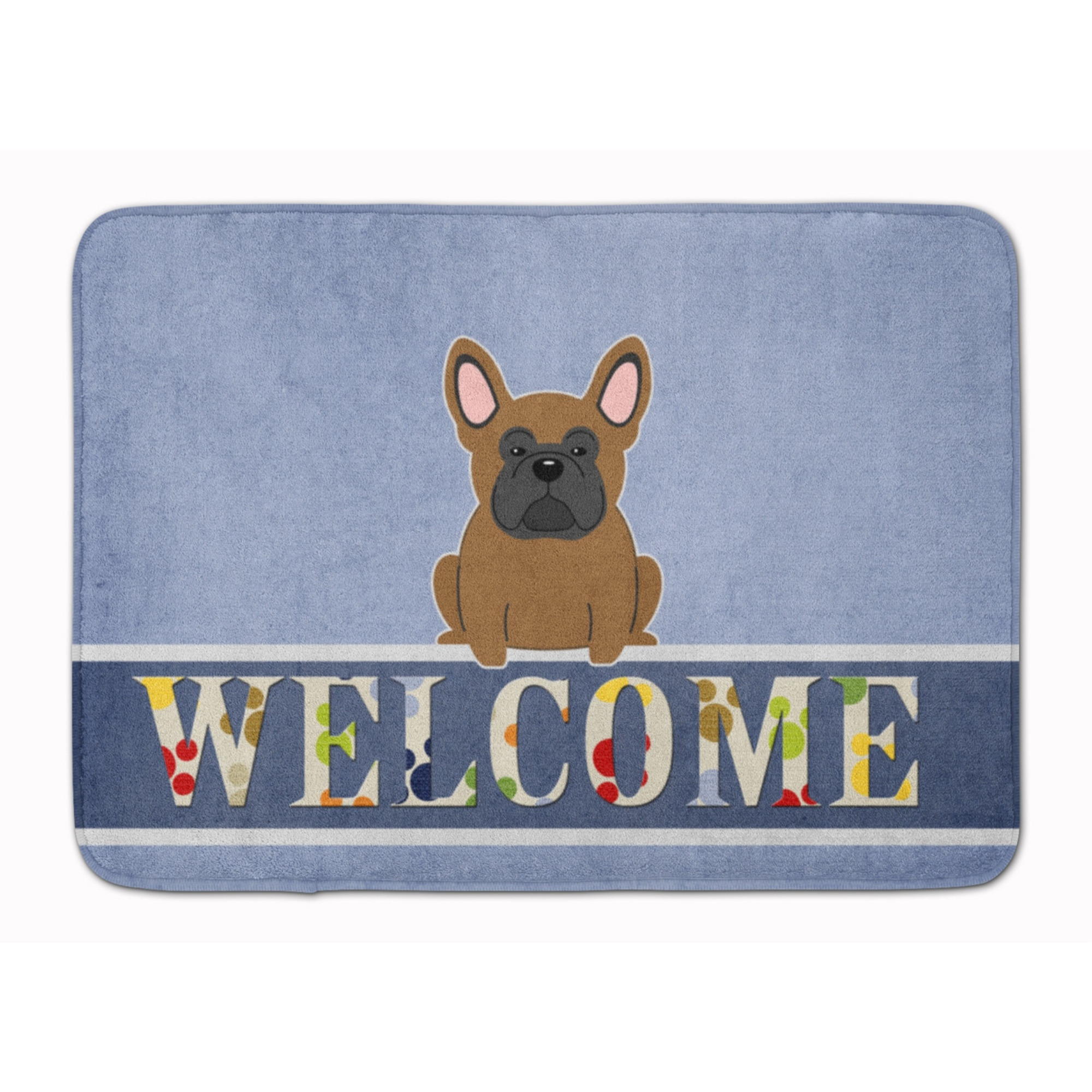 &quotCaroline's Treasures French Bulldog Brown Welcome Floor Mat, 19 x 27, Multicolor"
