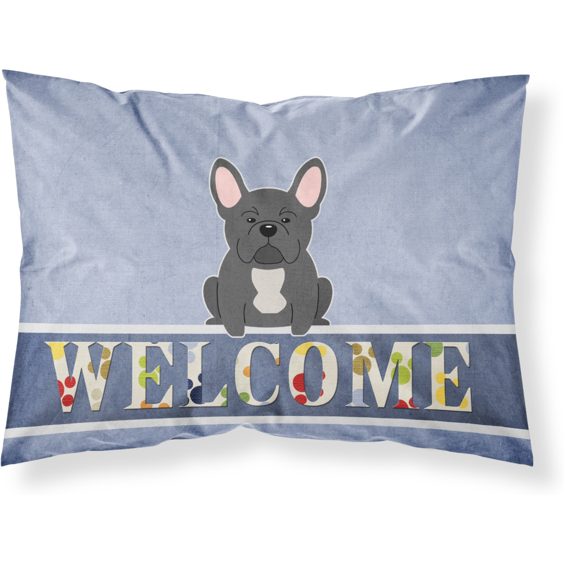 &quotCaroline's Treasures French Bulldog Black Welcome Pillowcase, Standard,"