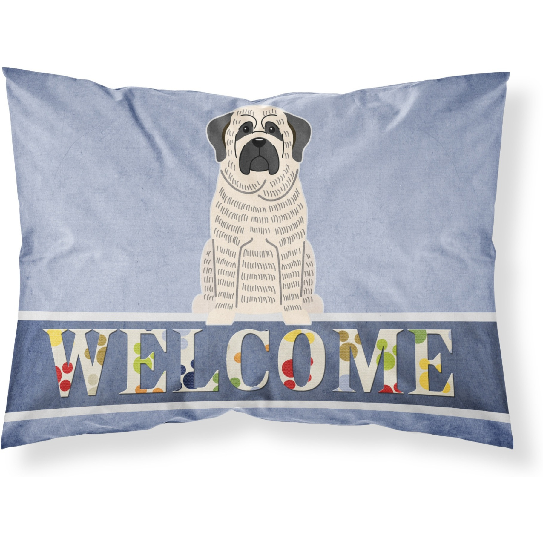 &quotCaroline's Treasures Mastiff Brindle White Welcome Pillowcase, Standard, Multicolor"