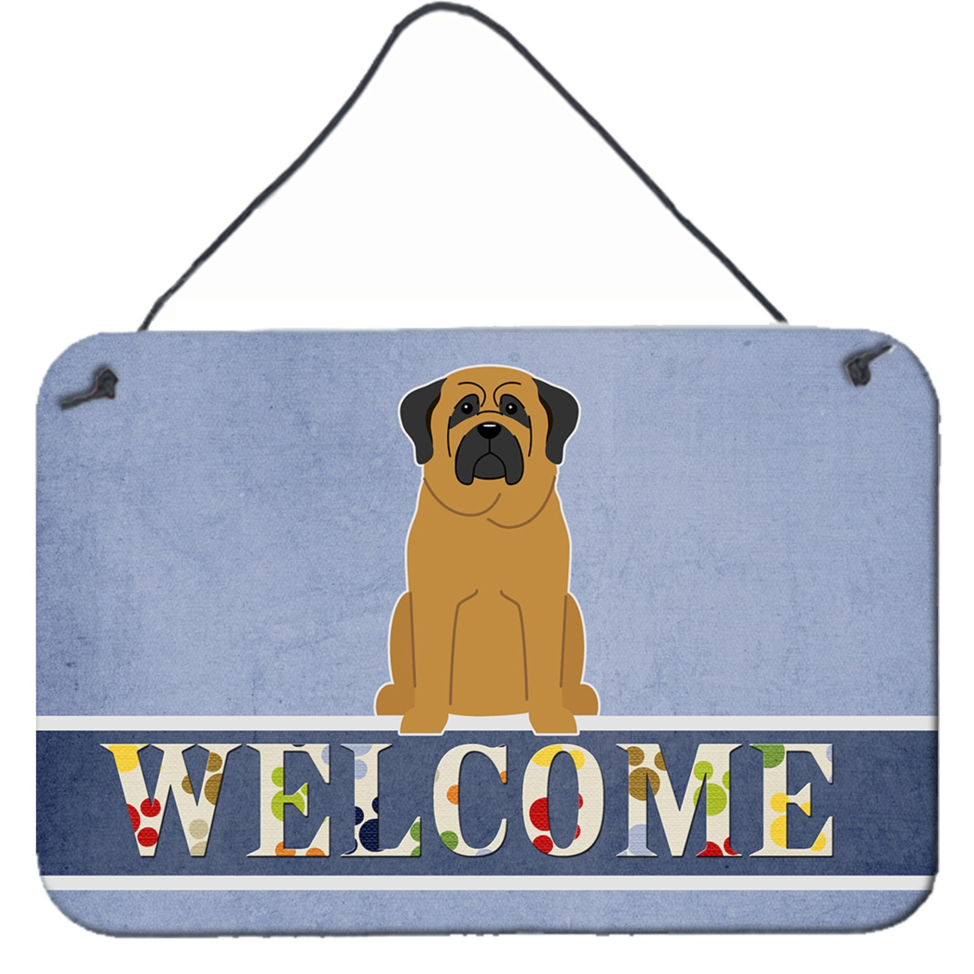 &quotCaroline's Treasures Mastiff Welcome Metal Print, 8 x 12, Multicolor"