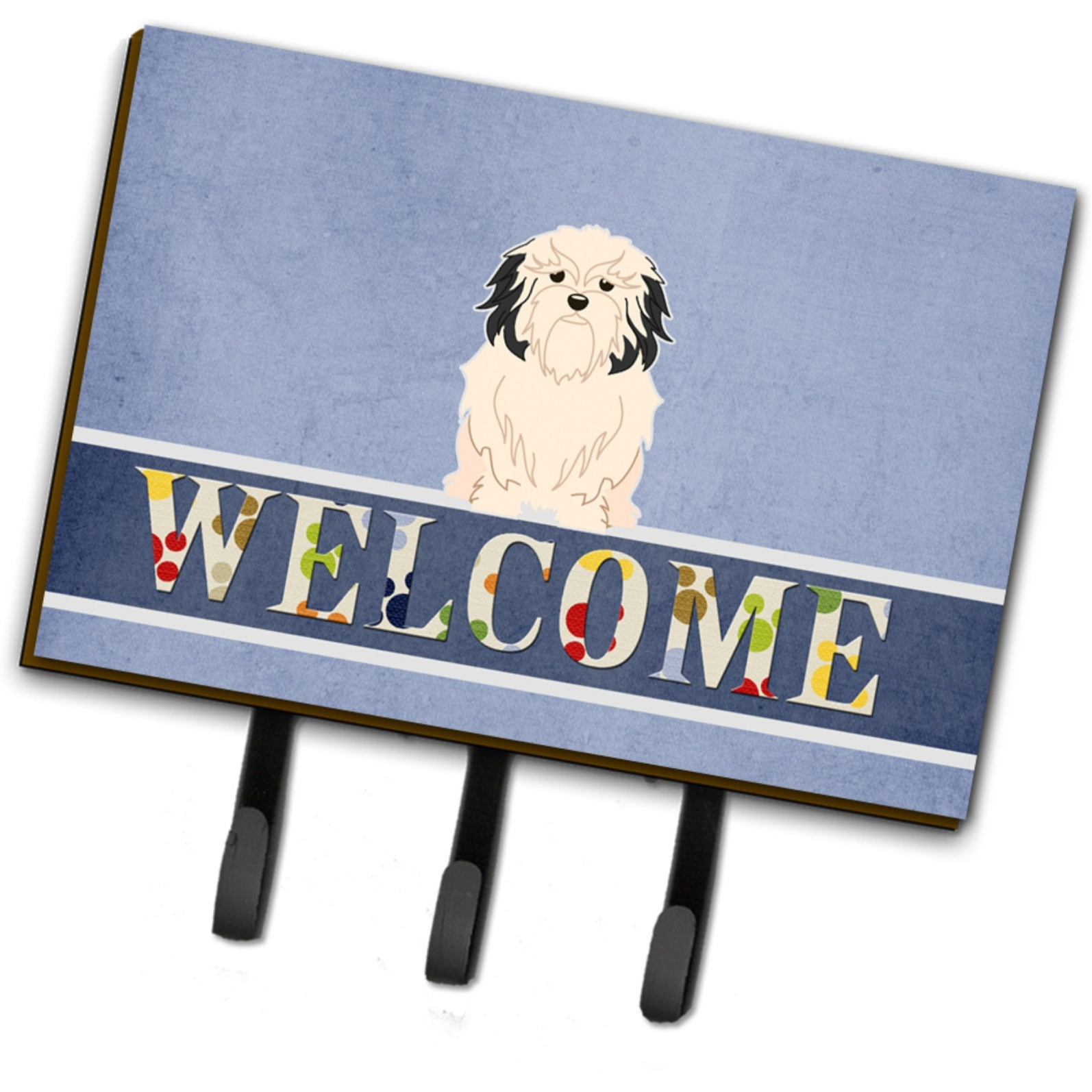 &quotCaroline's Treasures Lowchen Welcome Wall Hook, Triple, Multicolor"