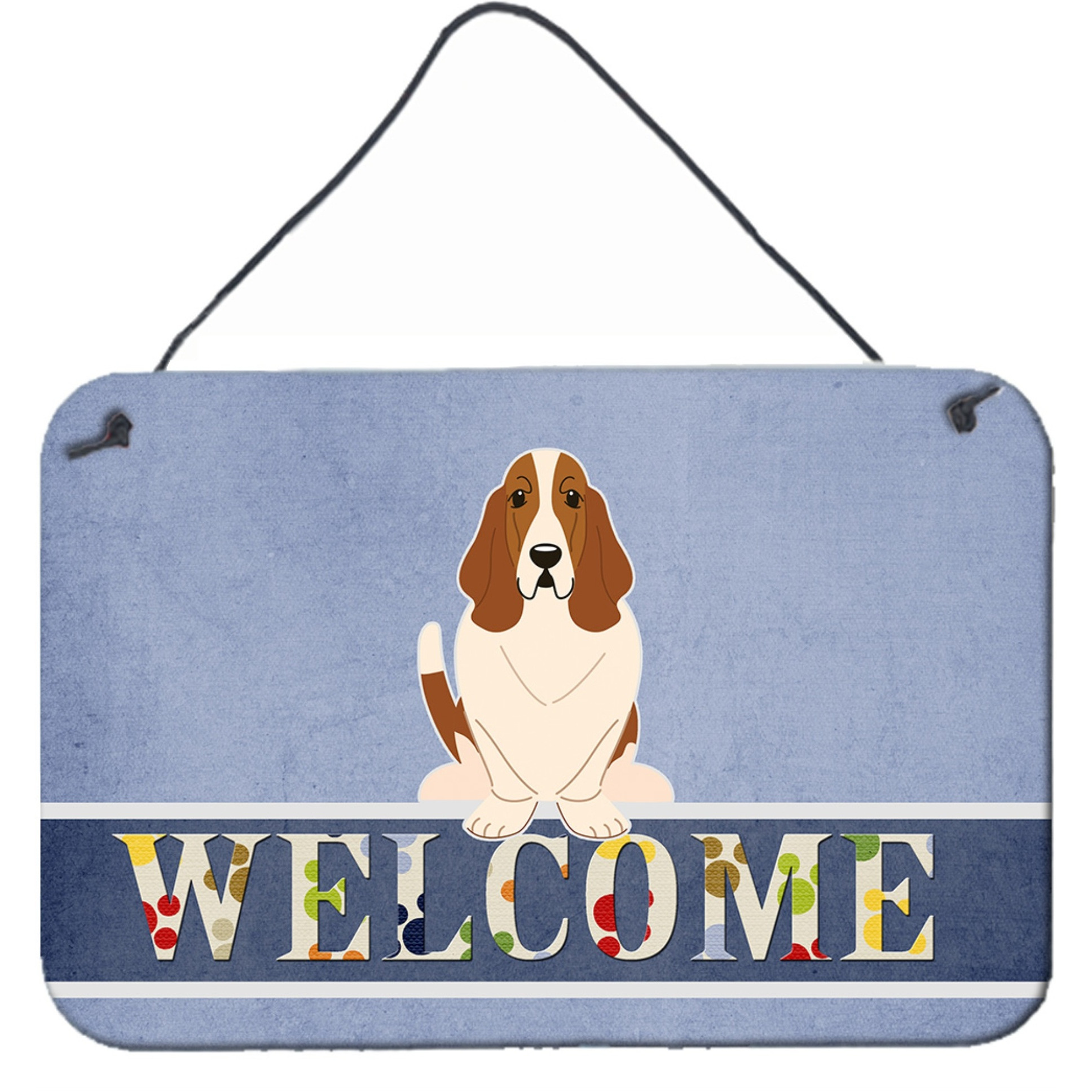 &quotCaroline's Treasures Welcome Basset Hound Metal Print, 8 x 12"