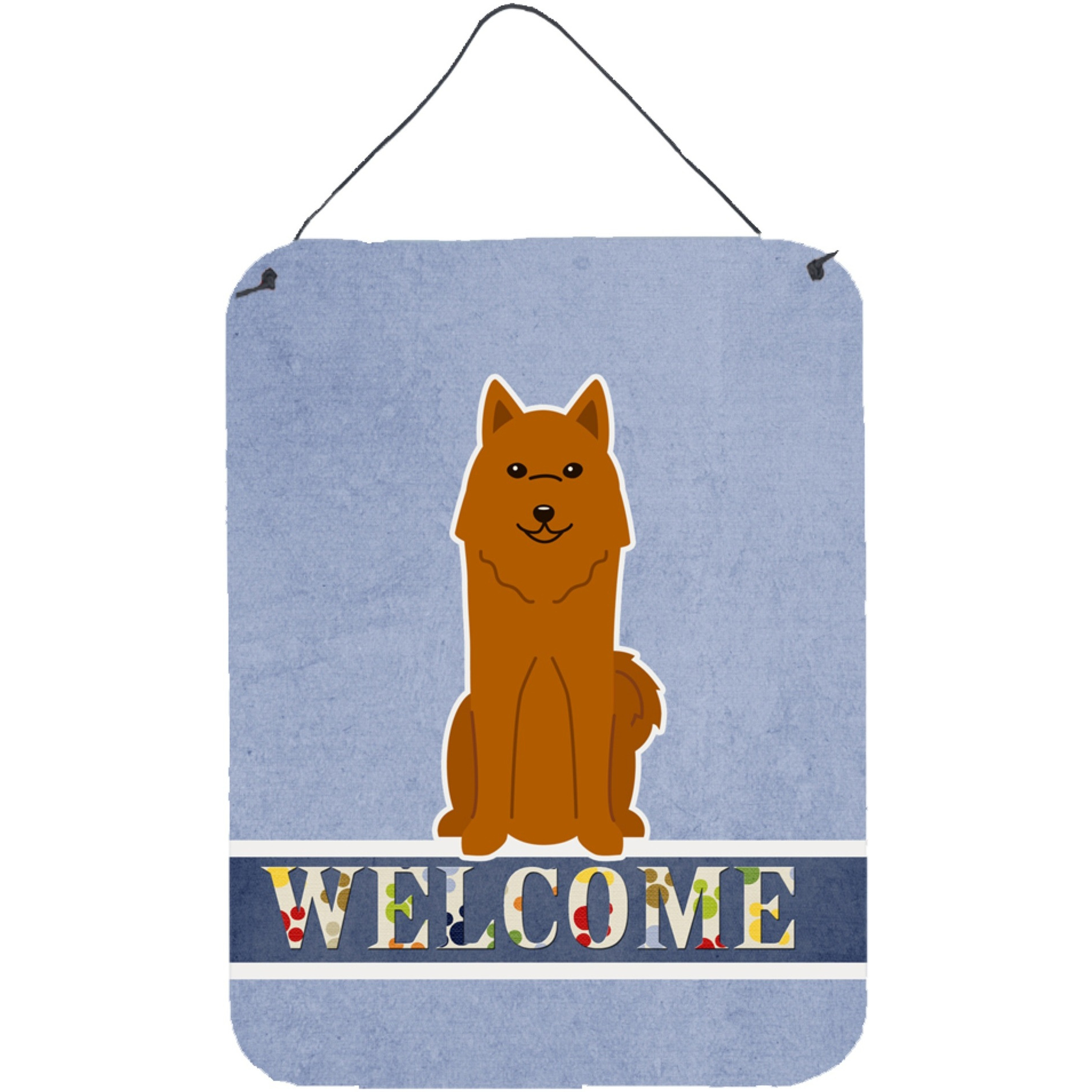 &quotCaroline's Treasures Karelian Bear Dog Welcome Metal Print, 16 x 12, Multicolor"