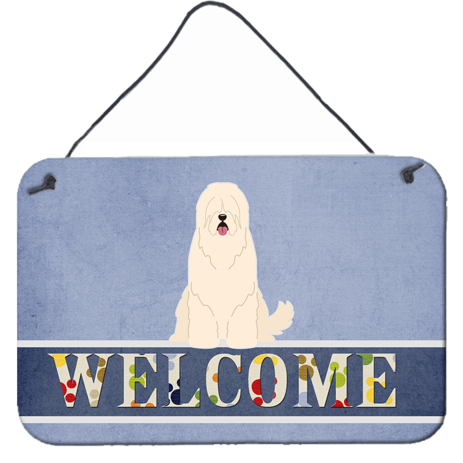 &quotCaroline's Treasures South Russian Sheepdog Welcome Metal Print, 8 x 12"