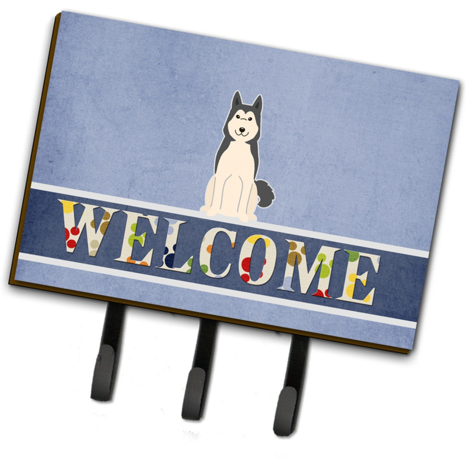 &quotCaroline's Treasures West Siberian Laika Spitz Welcome Wall Hook, Triple"