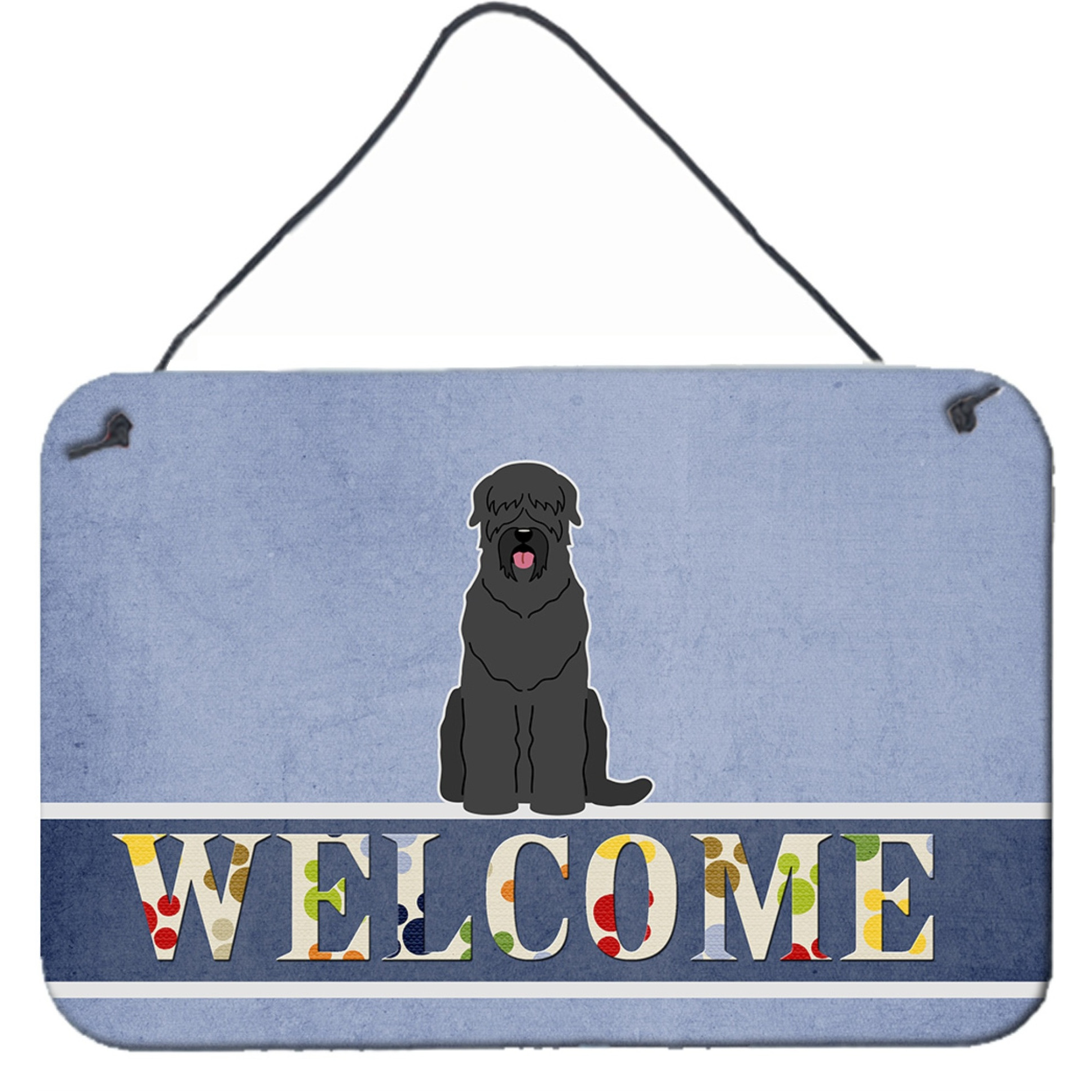 &quotCaroline's Treasures Welcome Black Russian Terrier Metal Print, 8 x 12"