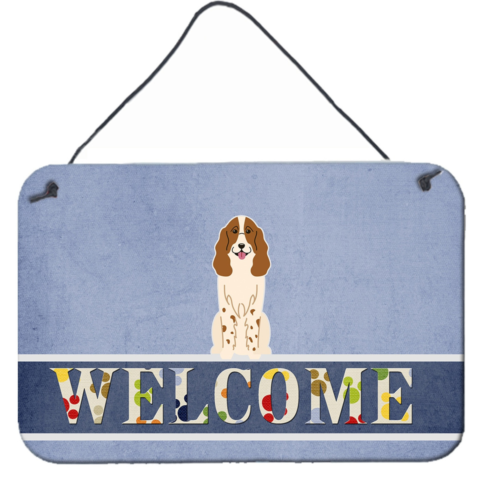 &quotCaroline's Treasures Welcome Russian Spaniel Metal Print, 8 x 12"