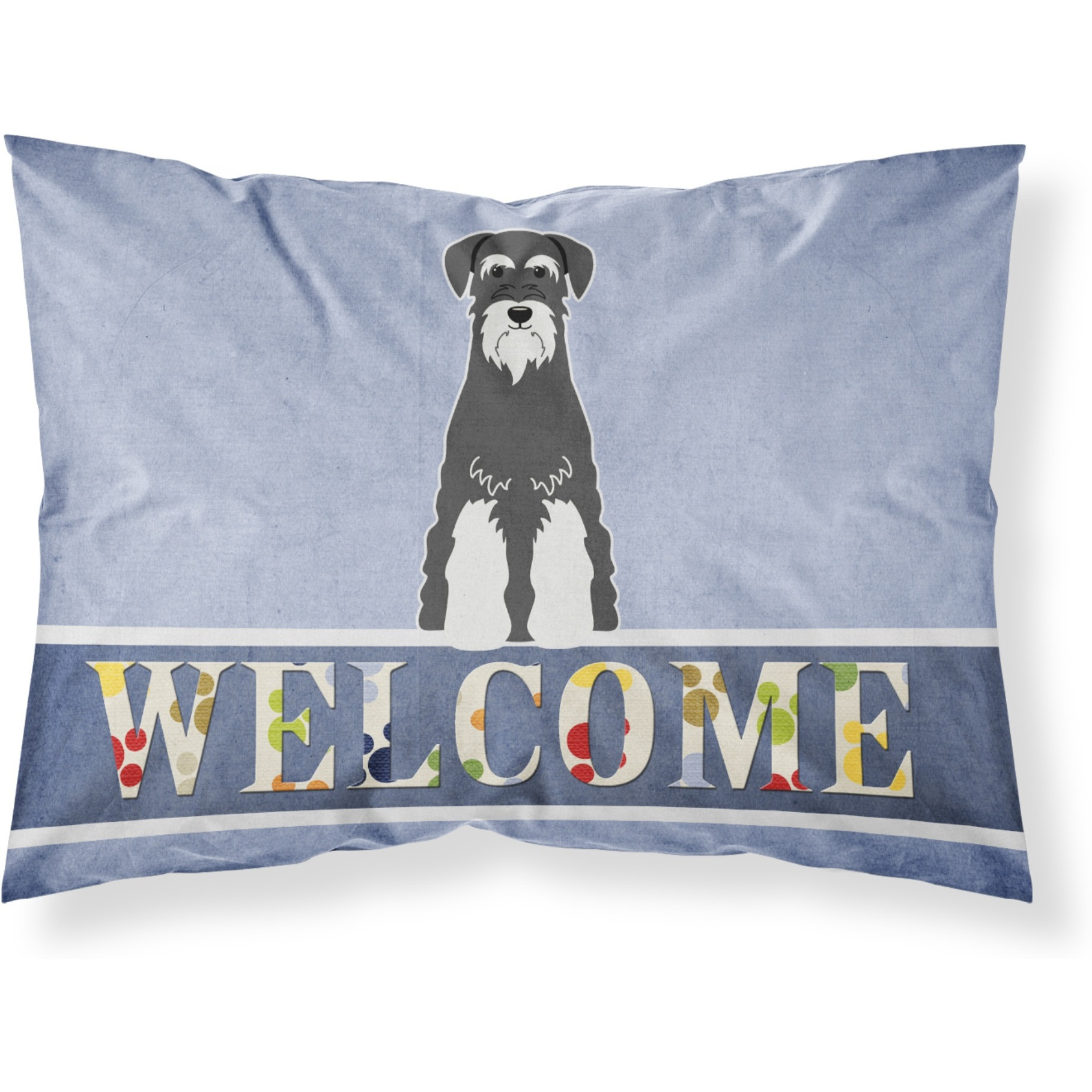 &quotCaroline's Treasures Standard Schnauzer Salt and Pepper Pillowcase, Welcome"