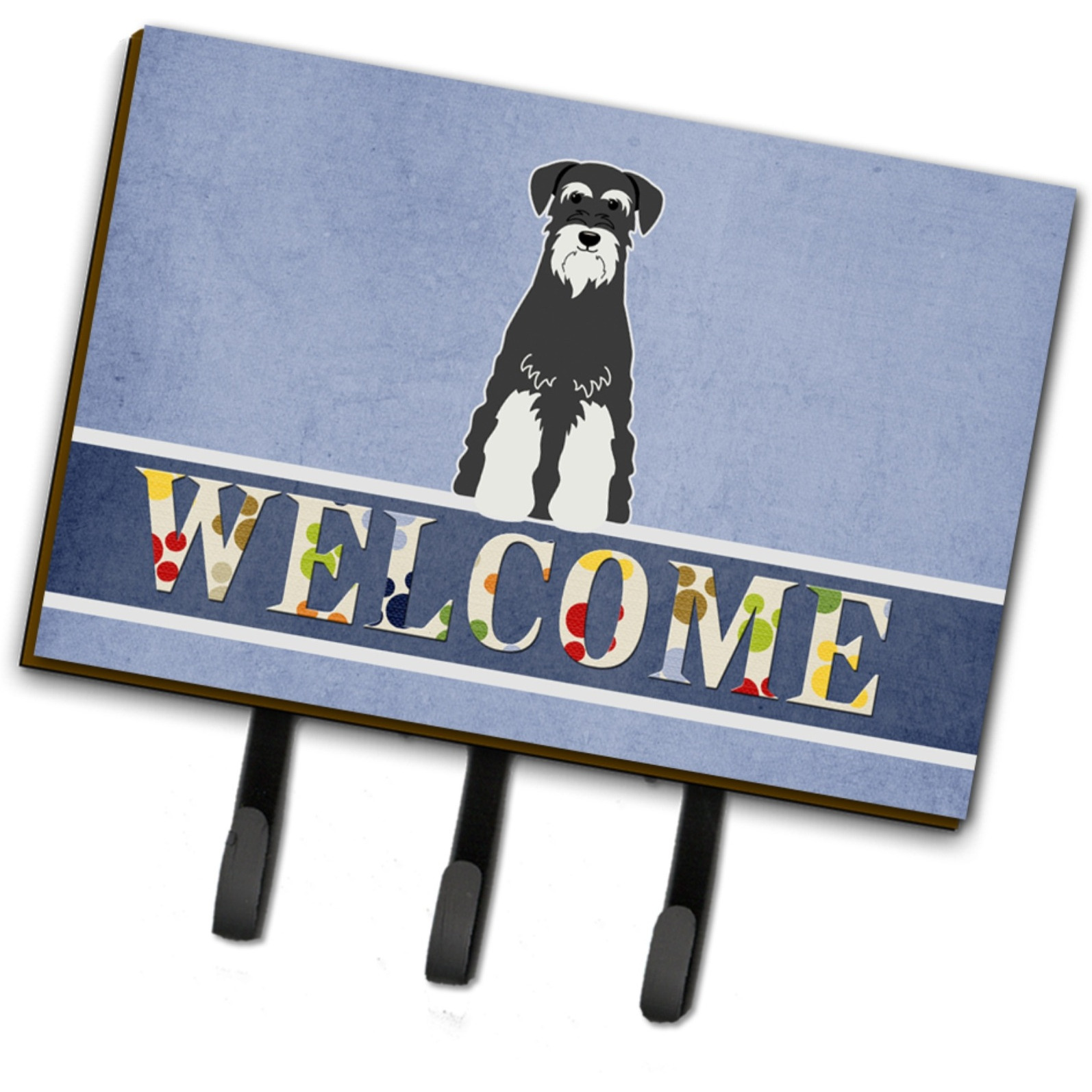 &quotCaroline's Treasures Standard Schnauzer Salt and Pepper Wall Hook, Triple, Multicolor"