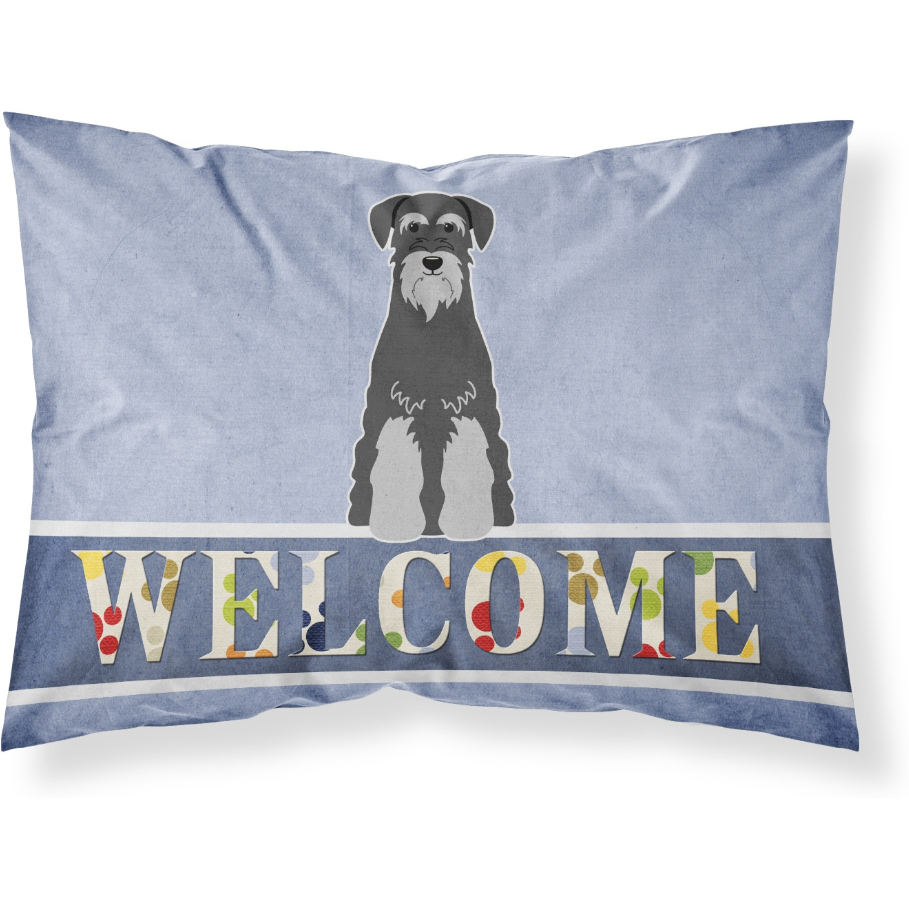 &quotCaroline's Treasures Standard Schnauzer Black Grey Welcome Pillowcase,"