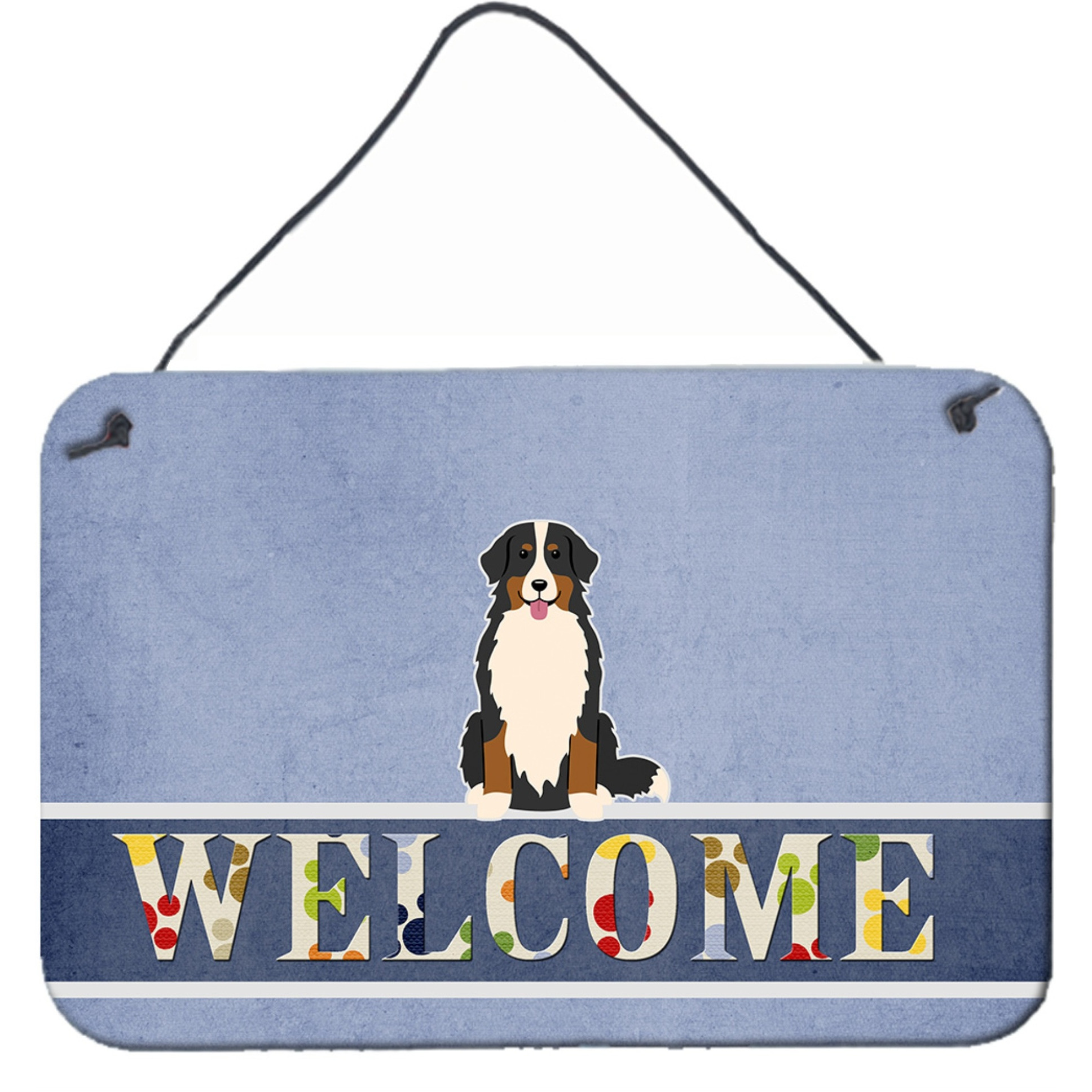 &quotCaroline's Treasures Bernese Mountain Dog Welcome Metal Print, 8 x 12, Multicolor"