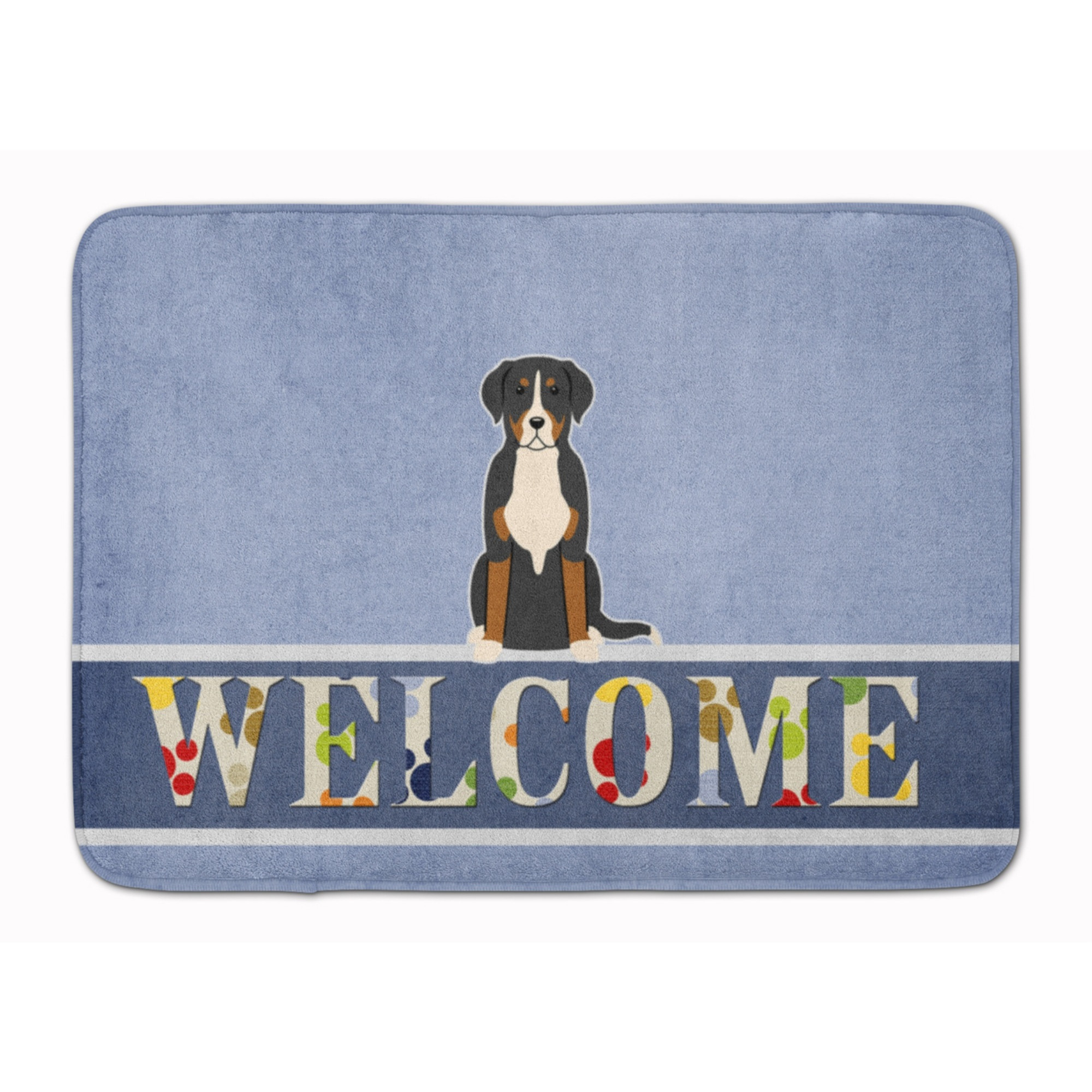 &quotCaroline's Treasures Greater Swiss Mountain Dog Welcome Floor Mat, 19 x 27, Multicolor"
