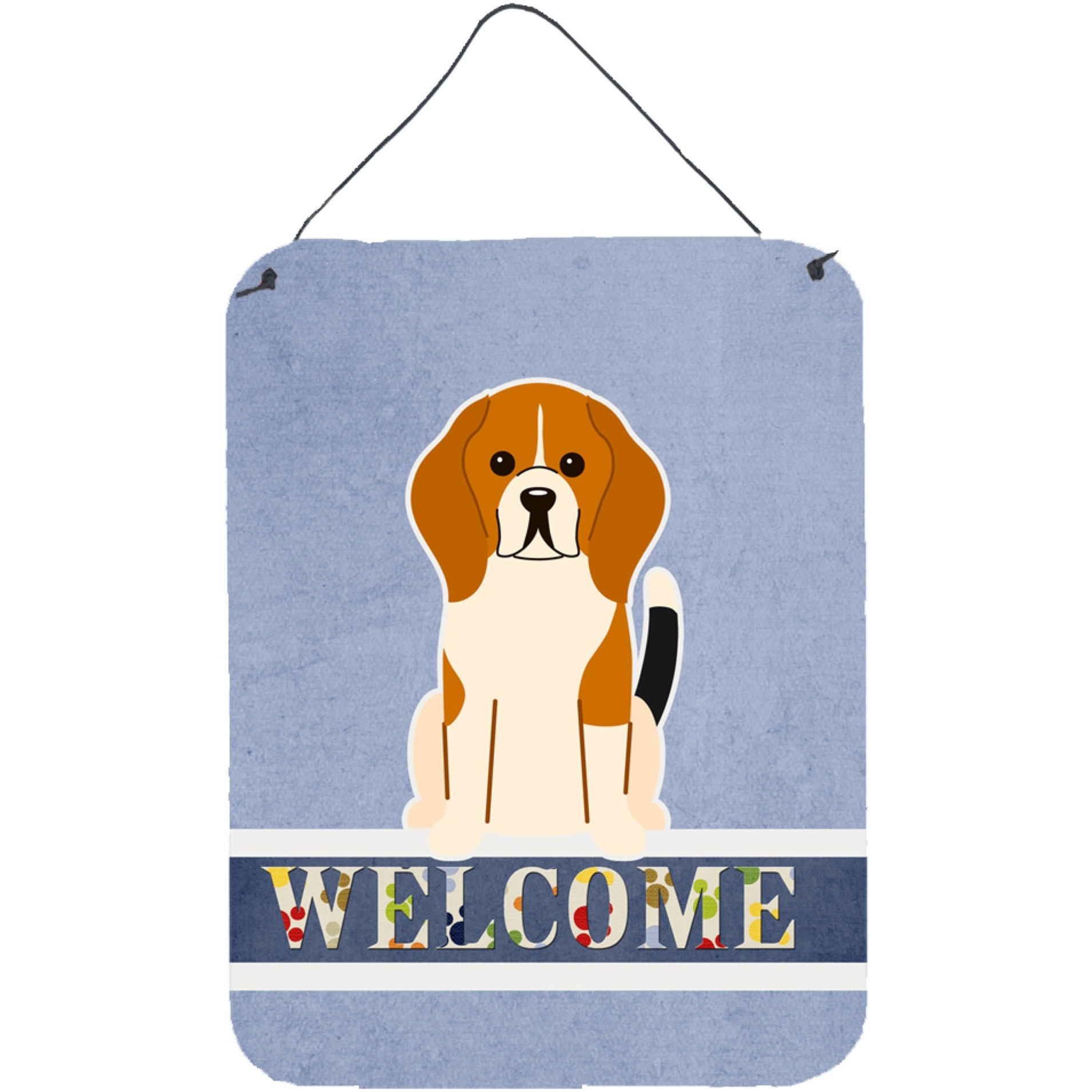 &quotCaroline's Treasures Beagle Tricolor Welcome Metal Print, 16 x 12, Multicolor"