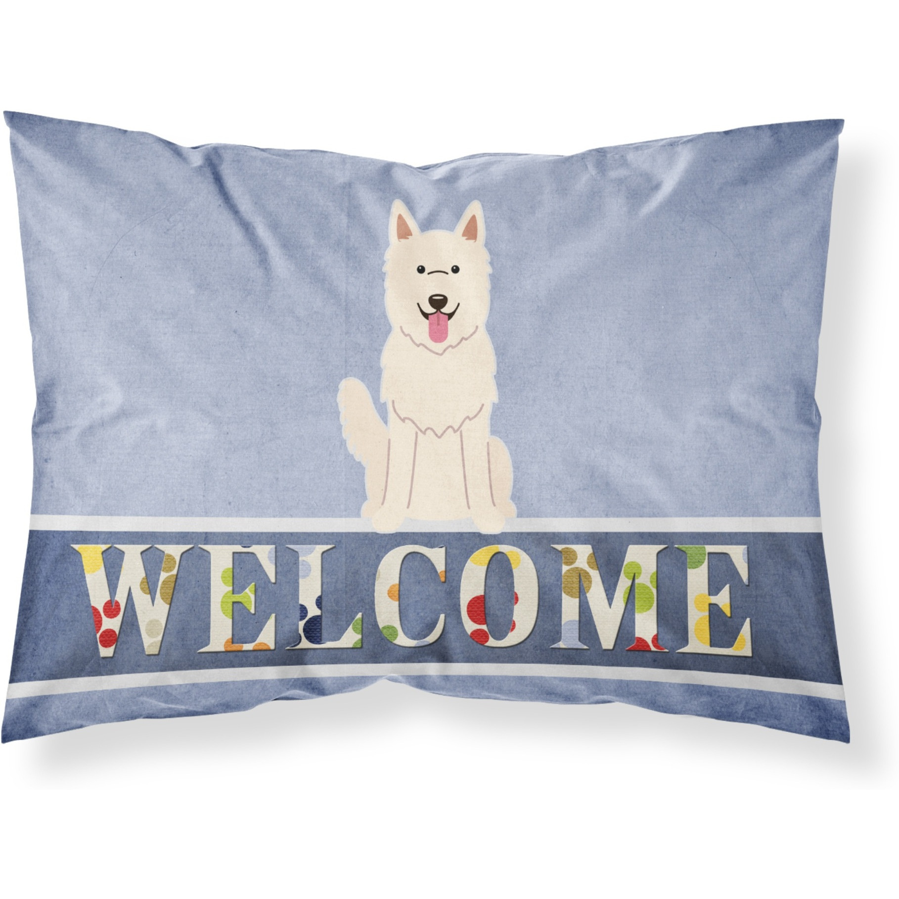 &quotCaroline's Treasures White German Shepherd Welcome Pillowcase, Standard, Multicolor"