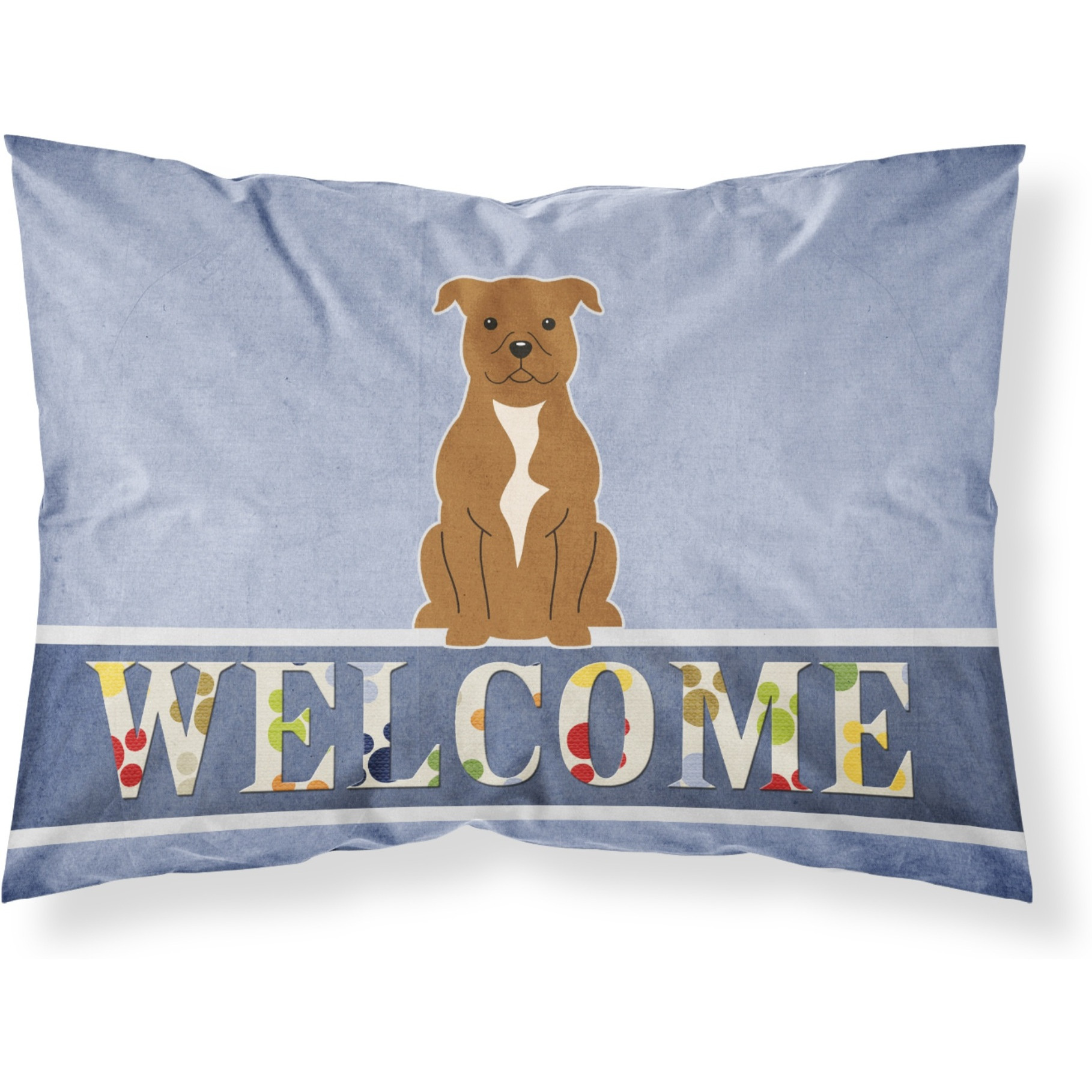 &quotCaroline's Treasures Staffordshire Bull Terrier Brown Pillowcase, Standard, Multicolor"