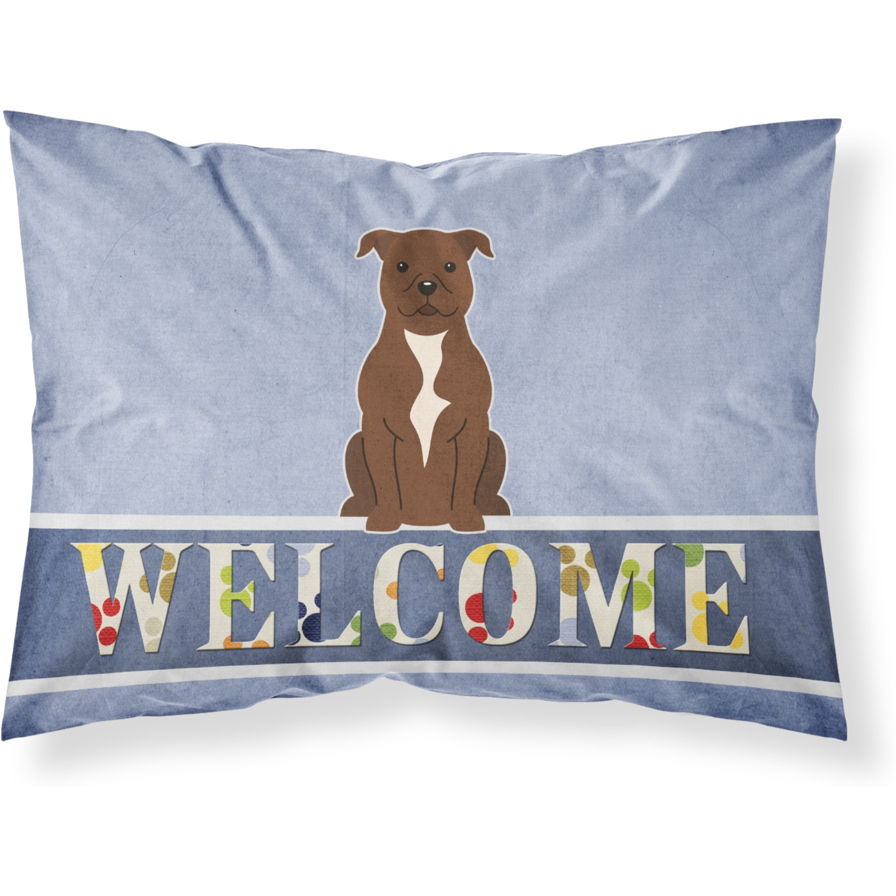 &quotCaroline's Treasures Staffordshire Bull Terrier Chocolate Pillowcase, Standard, Multicolor"