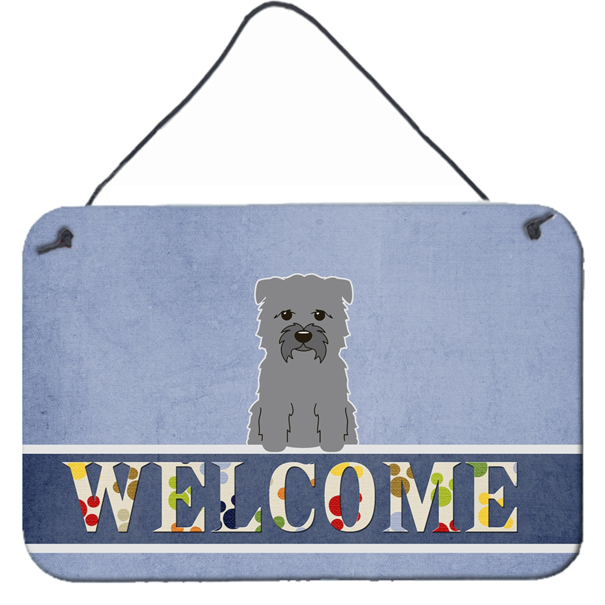 &quotCaroline's Treasures Welcome Glen of Imal Grey Metal Print, 8 x 12"