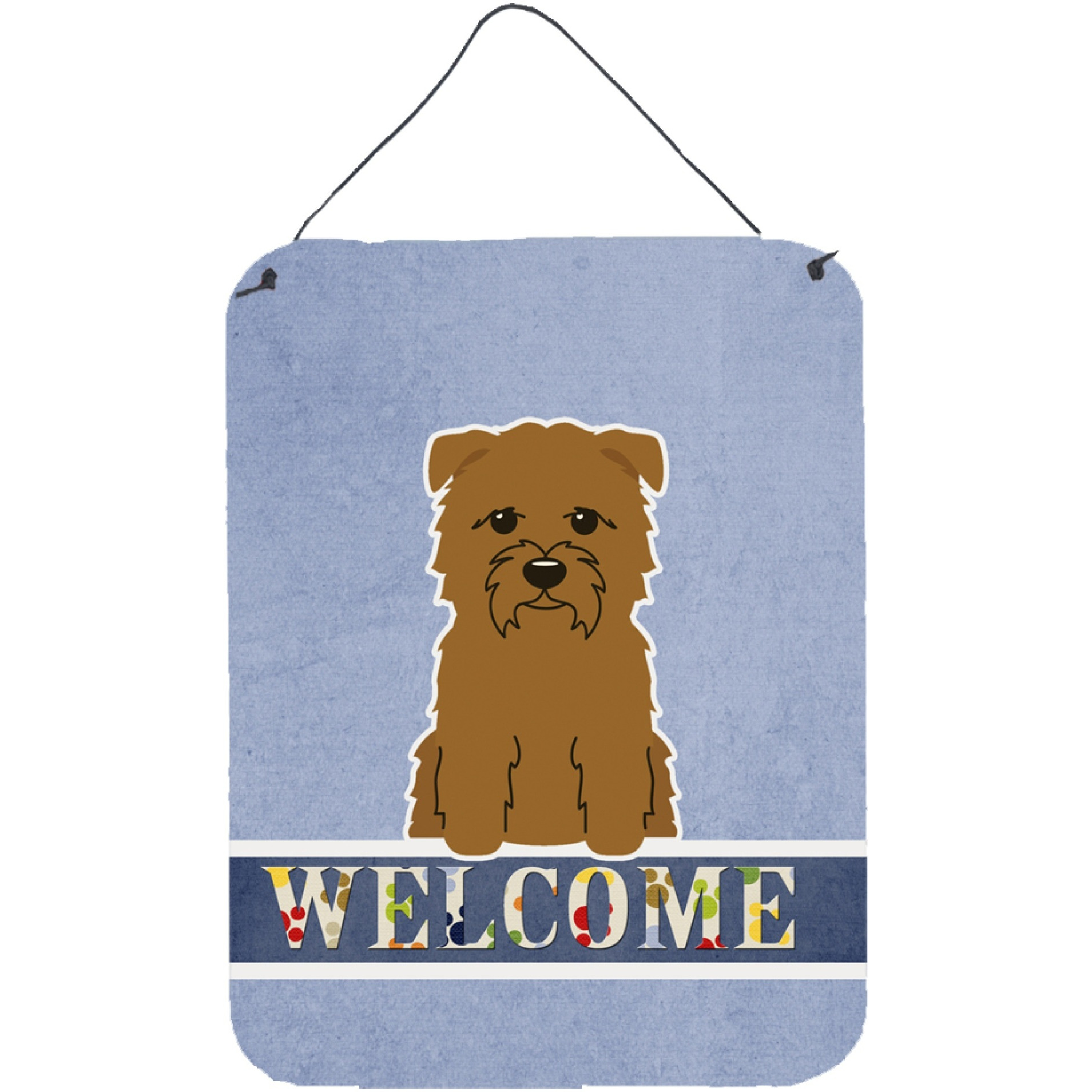 &quotCaroline's Treasures Glen of Imal Tan Welcome Metal Print, 16 x 12, Multicolor"