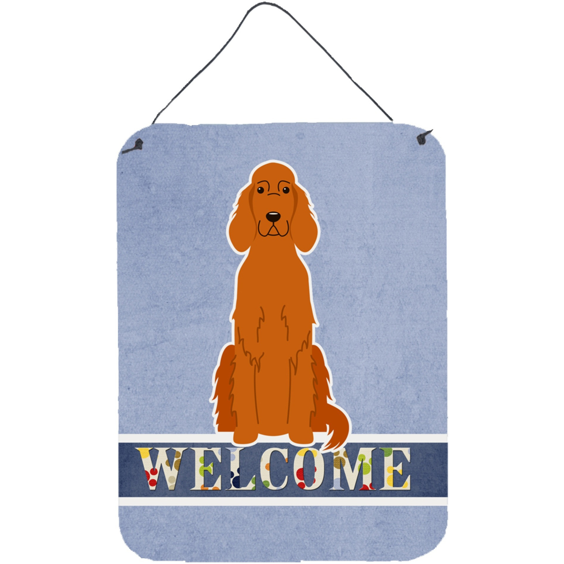 &quotCaroline's Treasures Irish Setter Welcome Metal Print, 16 x 12, Multicolor"