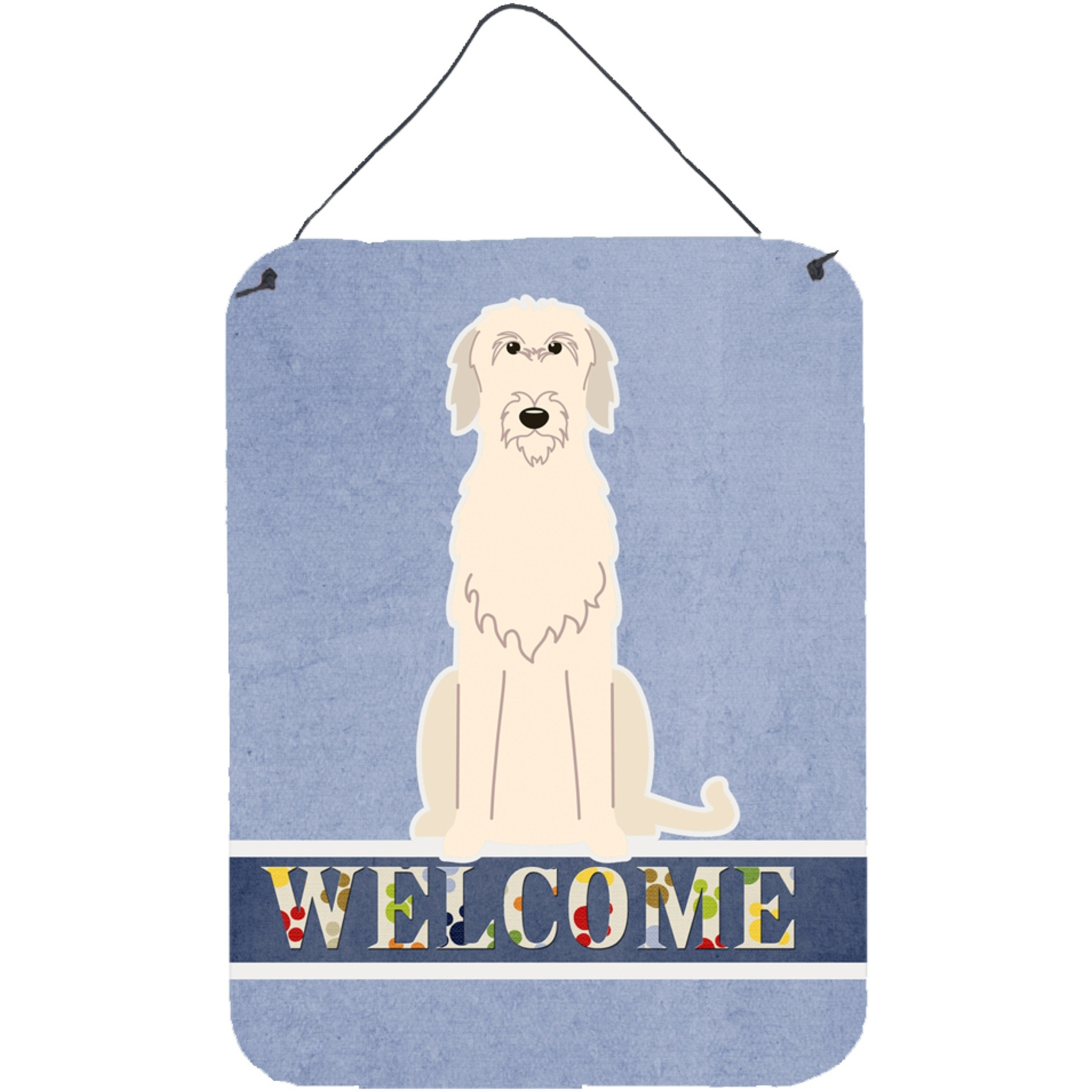 &quotCaroline's Treasures Irish Wolfhound Welcome Metal Print, 16 x 12, Multicolor"