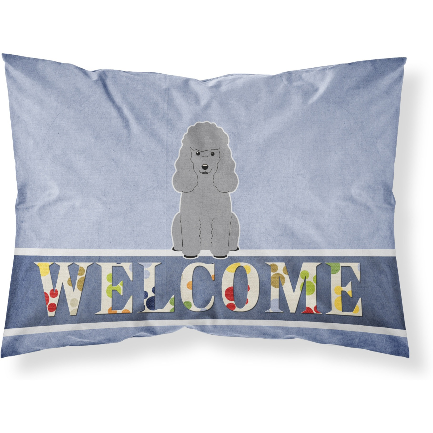 &quotCaroline's Treasures Poodle Silver Welcome Pillowcase, Standard,"