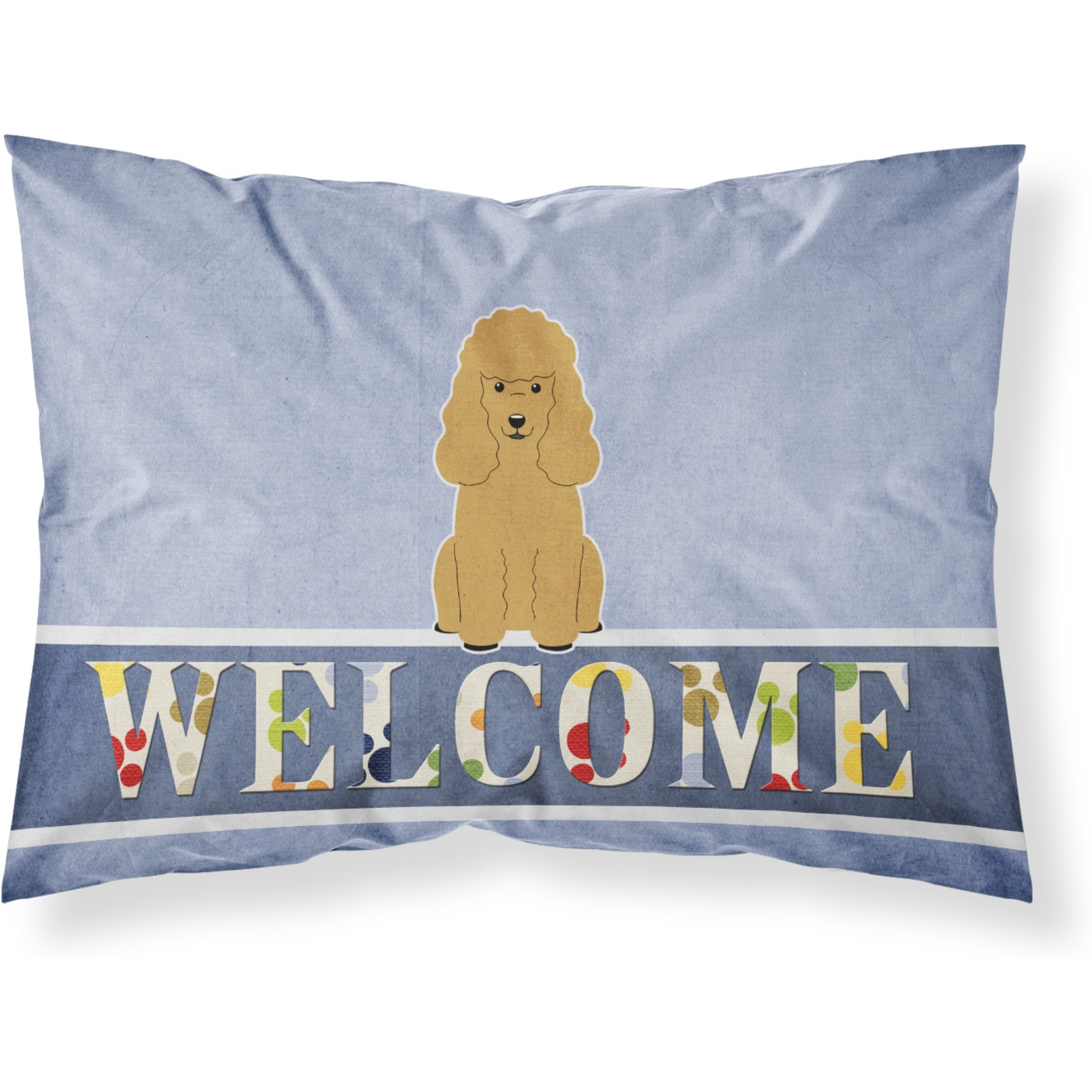 &quotCaroline's Treasures Poodle Tan Welcome Pillowcase, Standard,"