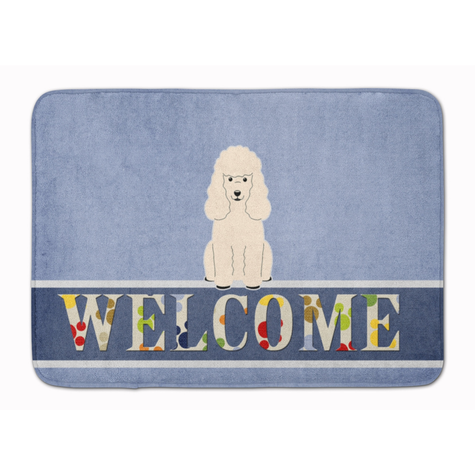 &quotCaroline's Treasures Poodle White Welcome Floor Mat, 19 x 27, Multicolor"