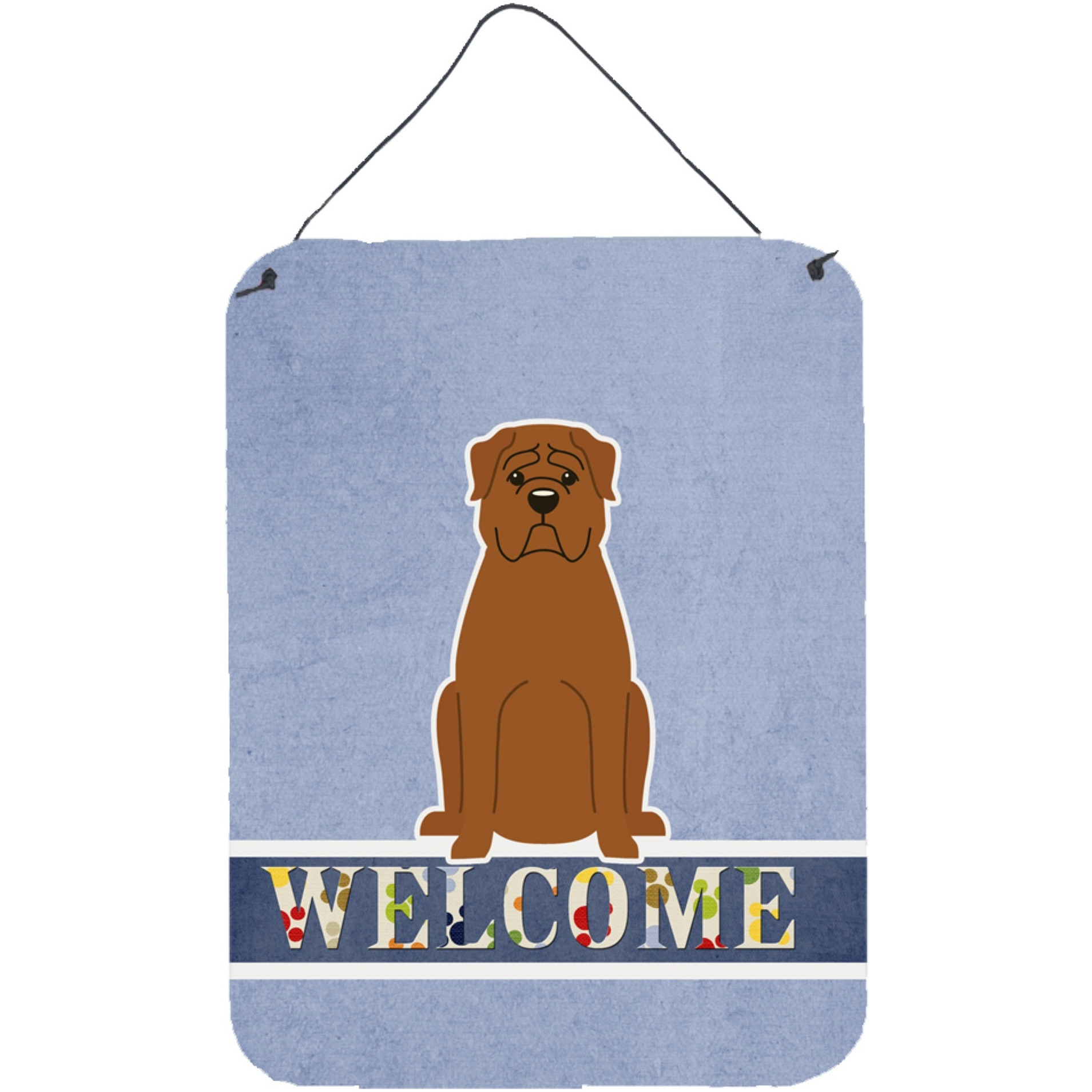 &quotCaroline's Treasures Dogue de Bourdeaux Welcome Metal Print, 16 x 12, Multicolor"