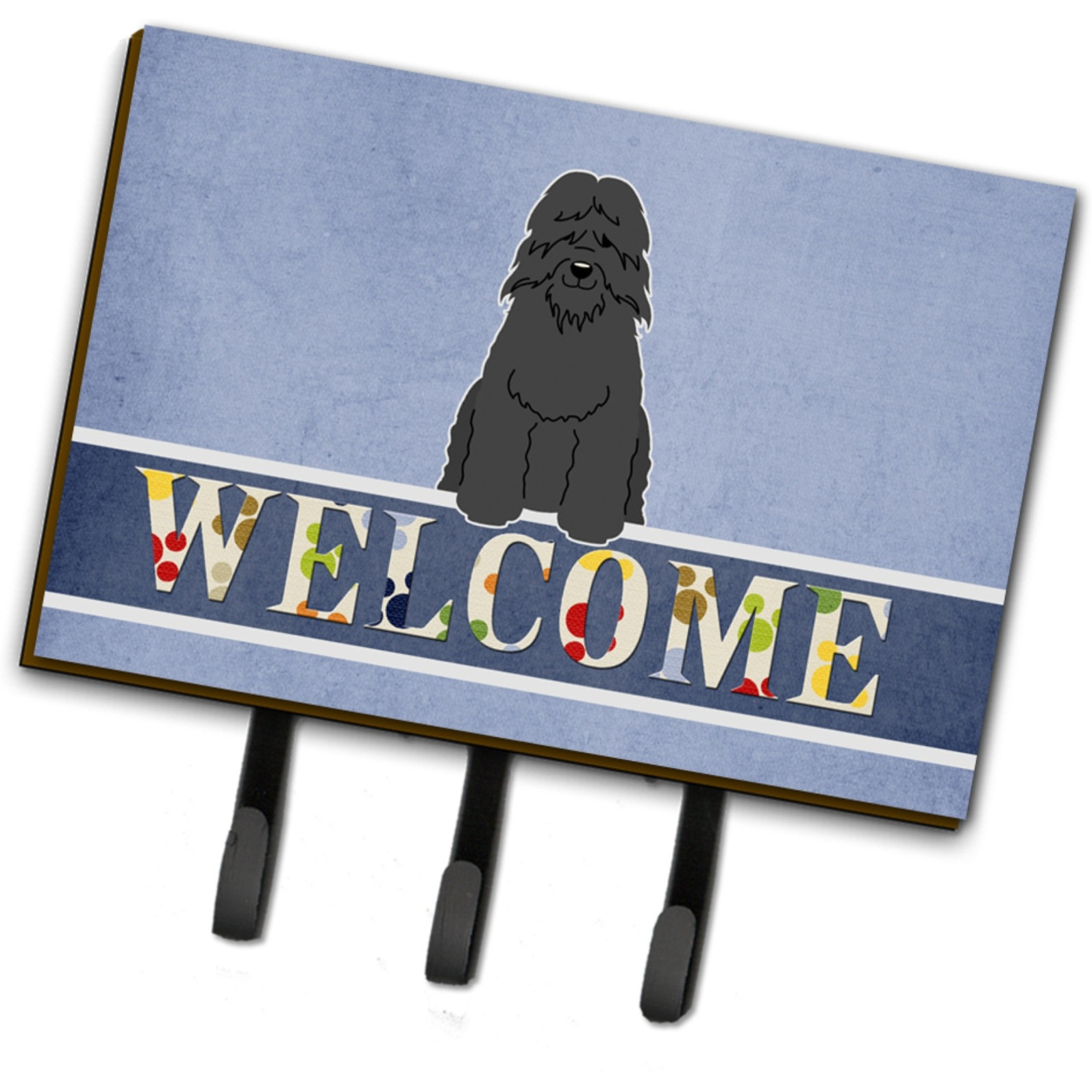 &quotCaroline's Treasures Bouvier des Flandres Welcome Wall Hook, Triple, Multicolor"
