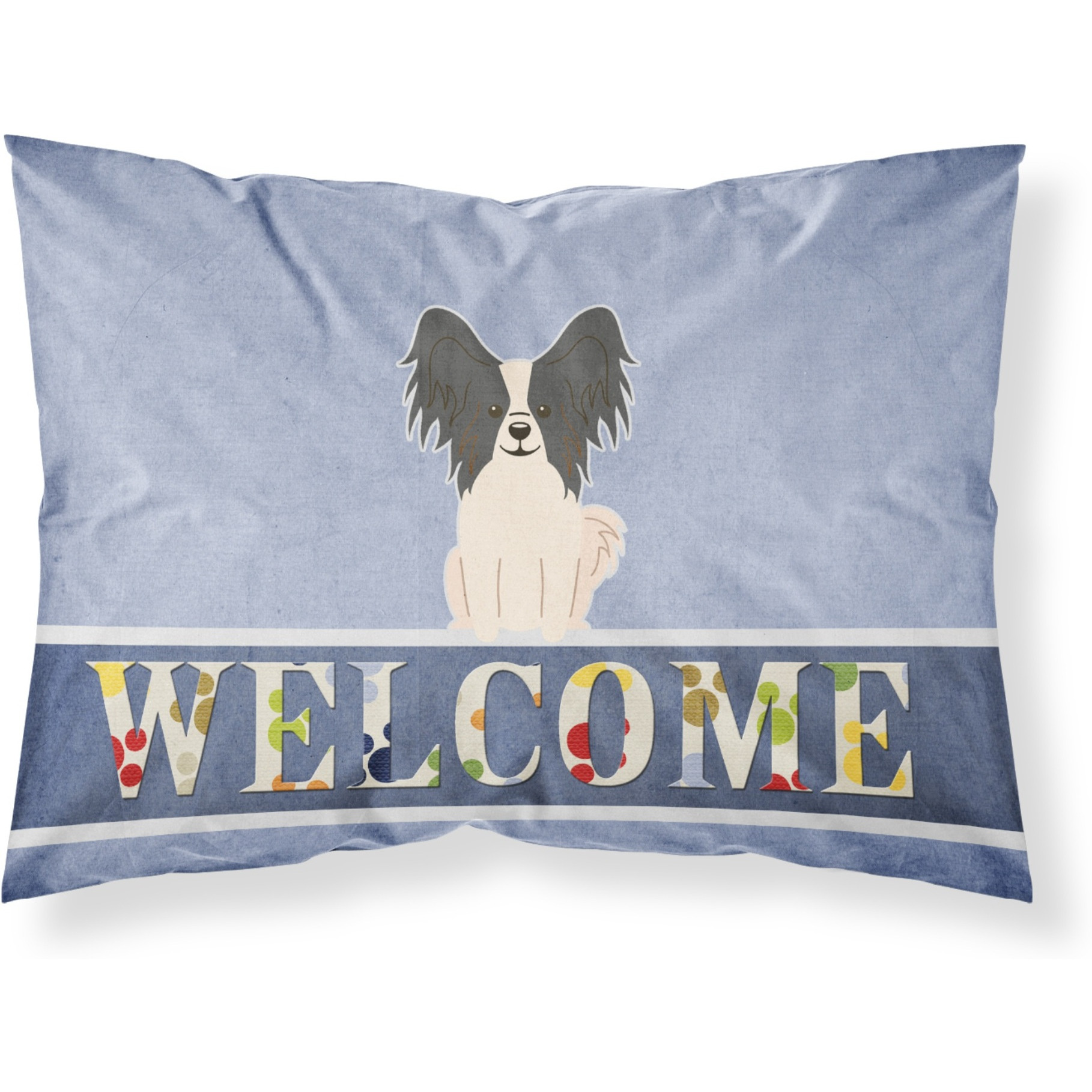 &quotCaroline's Treasures Papillon Black White Welcome Pillowcase, Standard, Multicolor"
