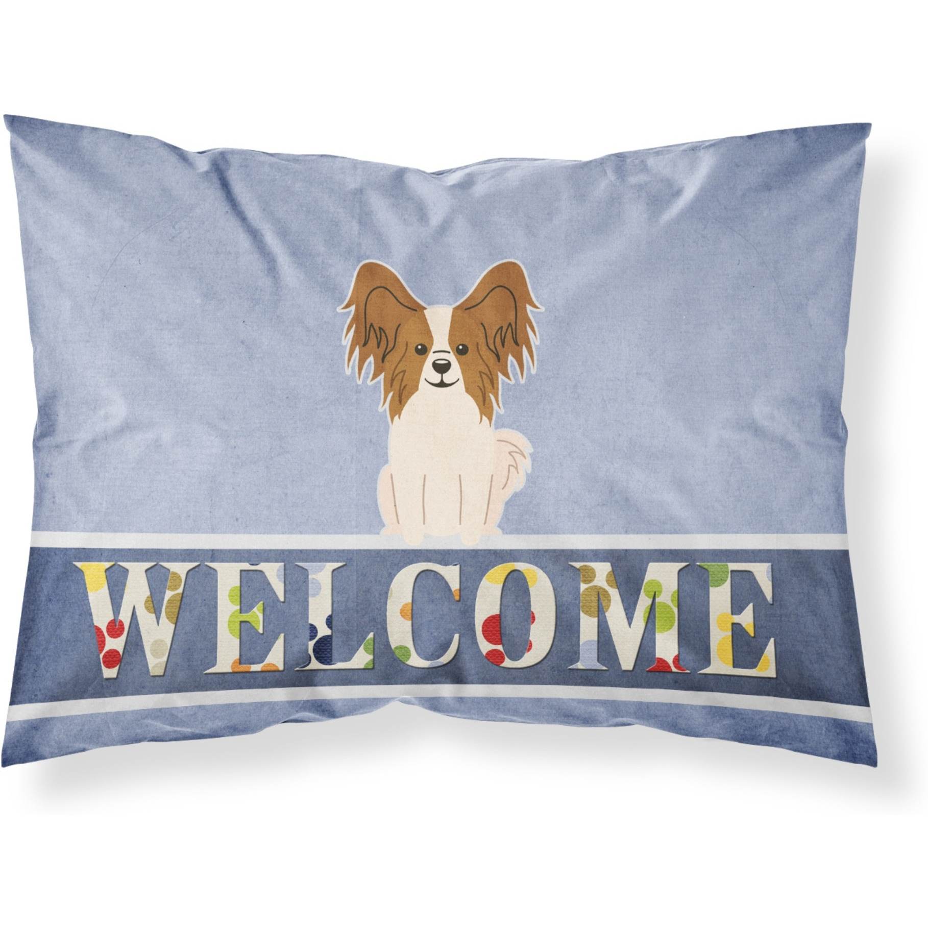 &quotCaroline's Treasures Papillon Red White Welcome Pillowcase, Standard, Multicolor"