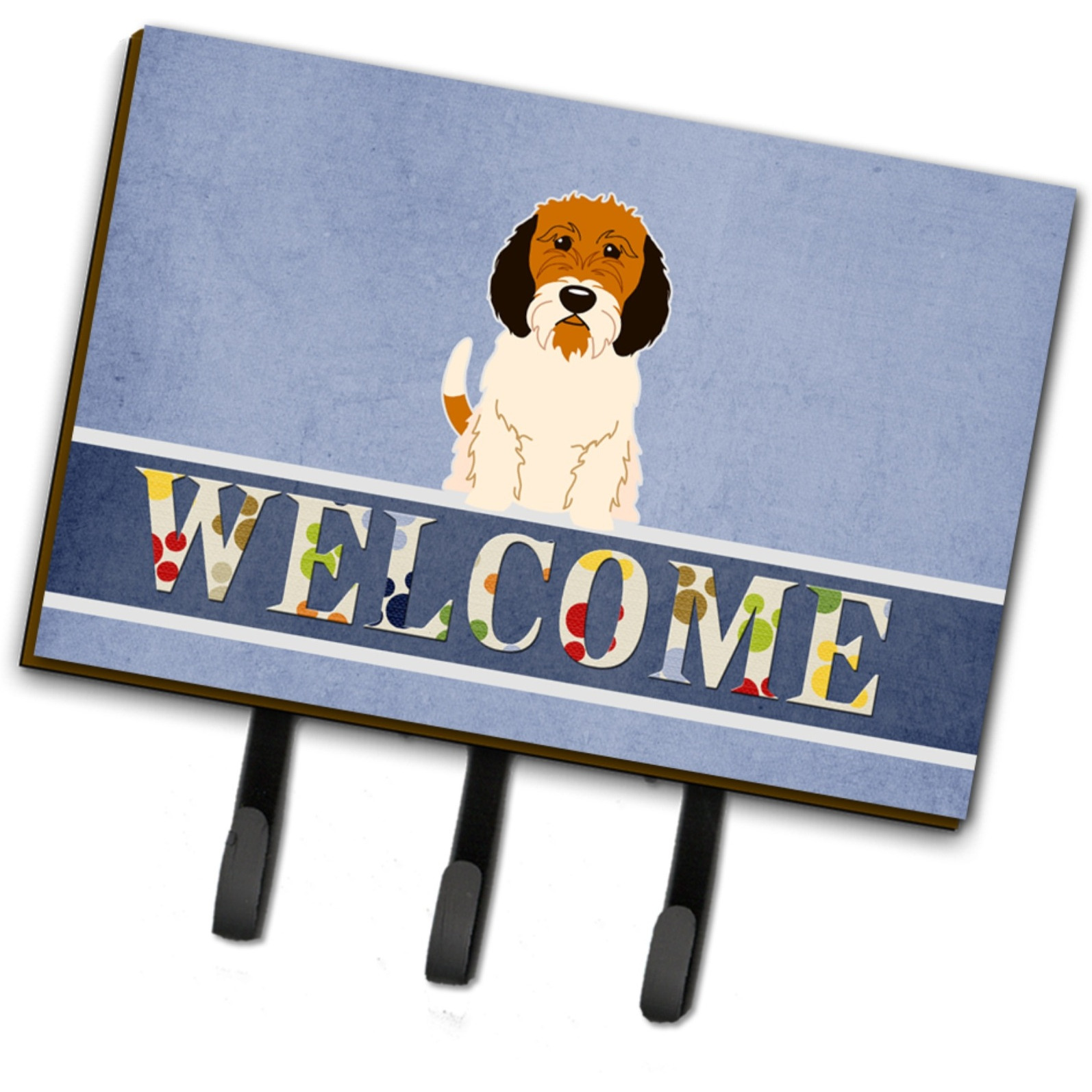 &quotCaroline's Treasures Petit Basset Griffon Veenden Welcome Wall Hook, Triple, Multicolor"