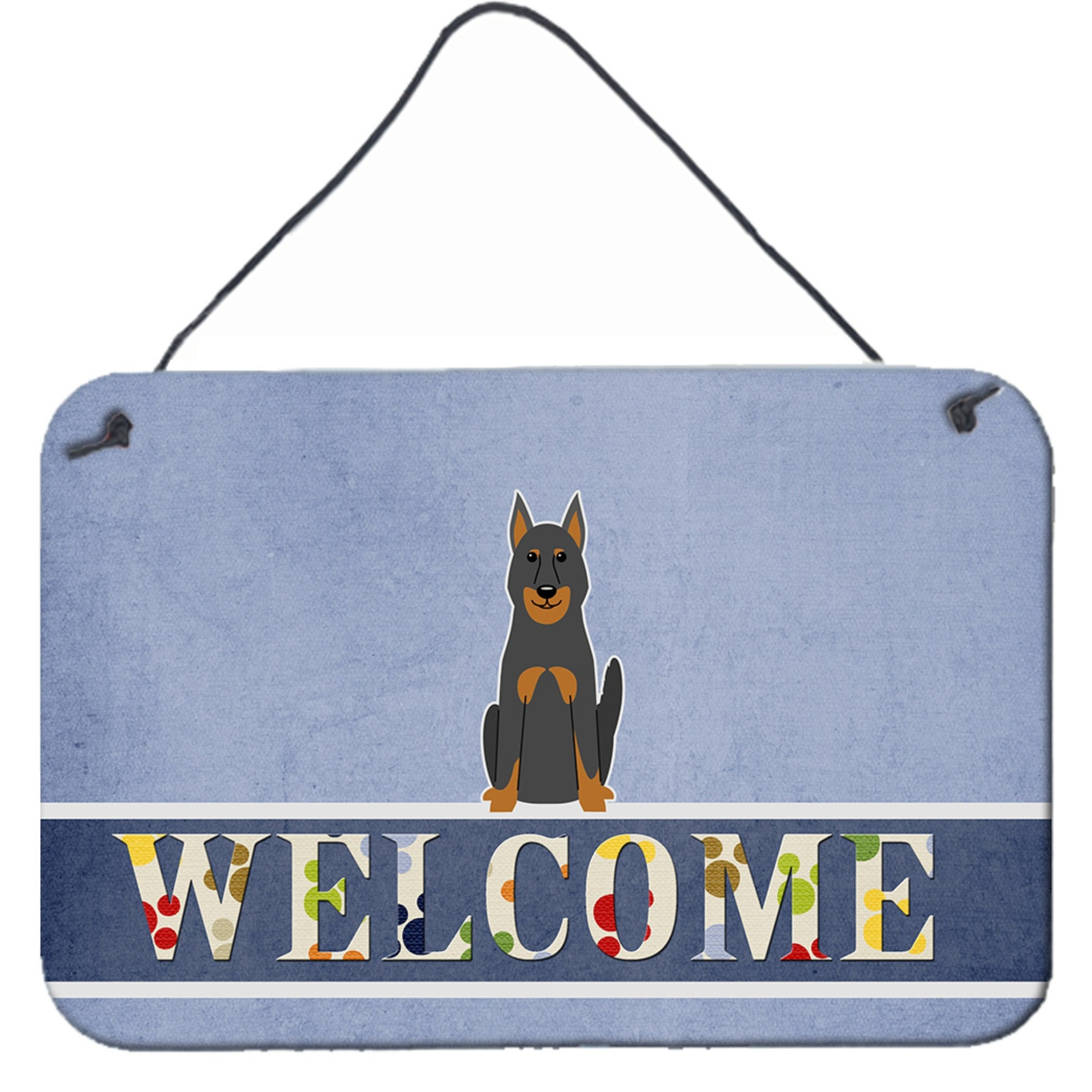 &quotCaroline's Treasures Beauce Shepherd Dog Welcome Metal Print, 8 x 12, Multicolor"
