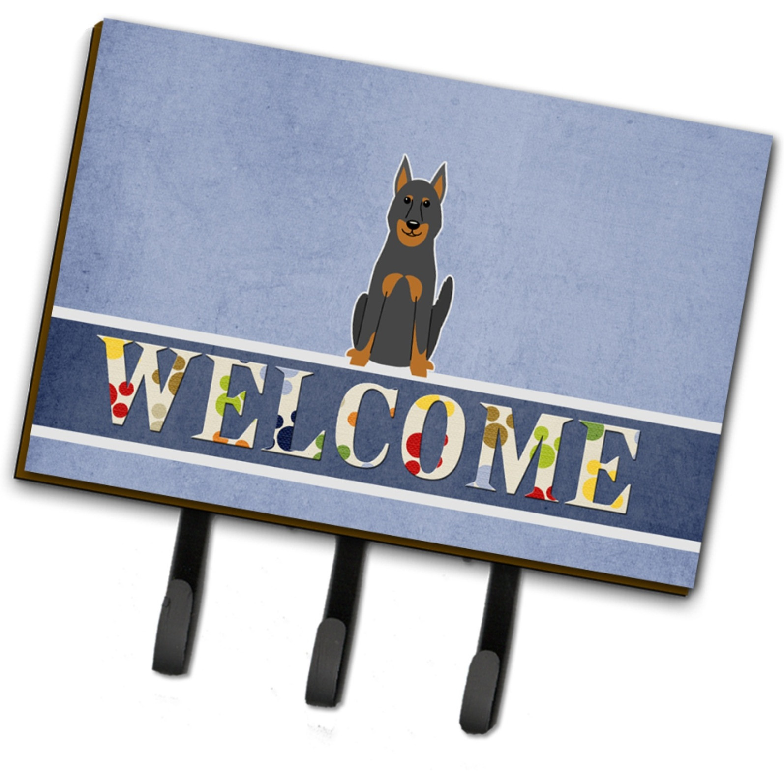 &quotCaroline's Treasures Beauce Shepherd Dog Welcome Wall Hook, Triple, Multicolor"