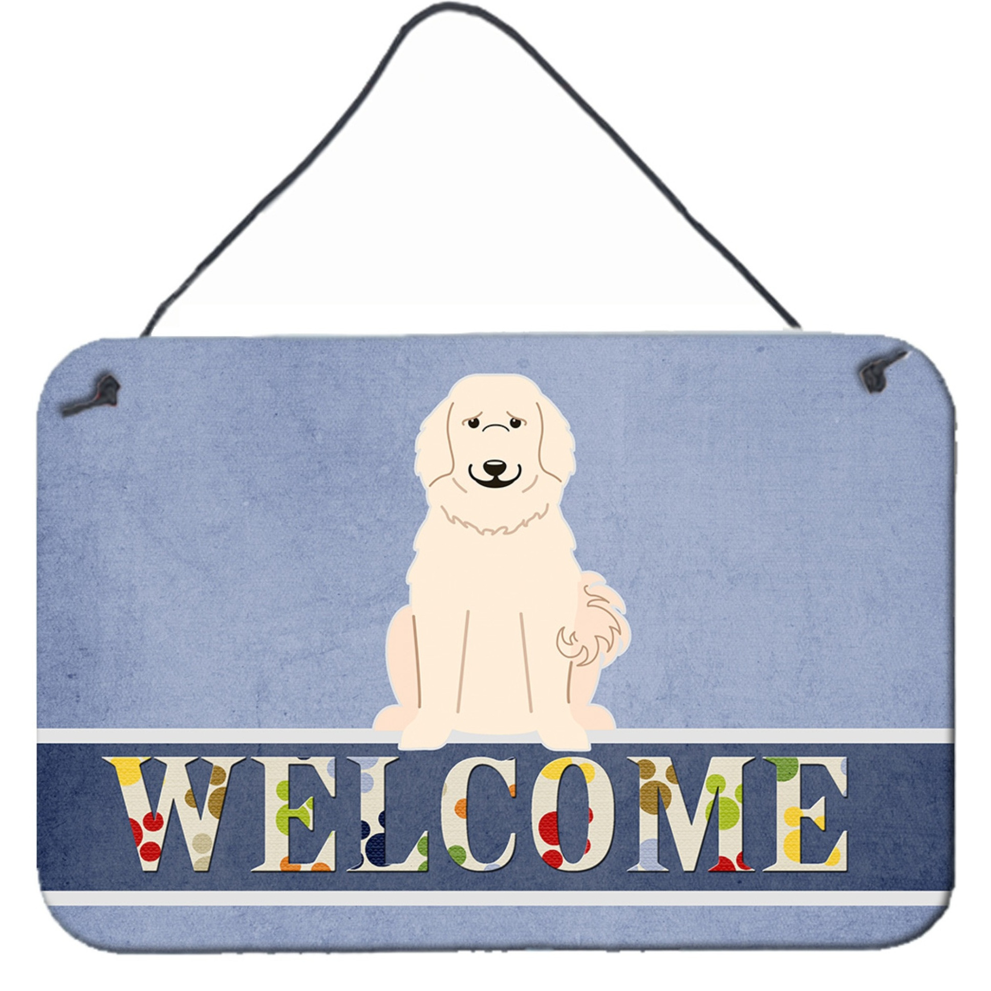 &quotCaroline's Treasures Pyrenese Welcome Metal Print, 8 x 12, Multicolor"
