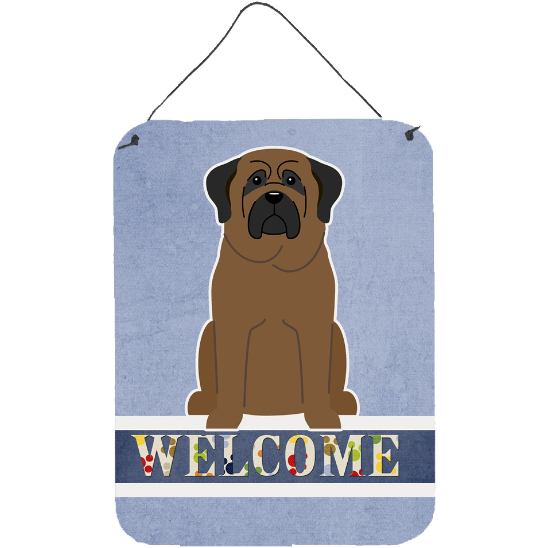 &quotCaroline's Treasures Bullmastiff Welcome Metal Print, 16 x 12, Multicolor"