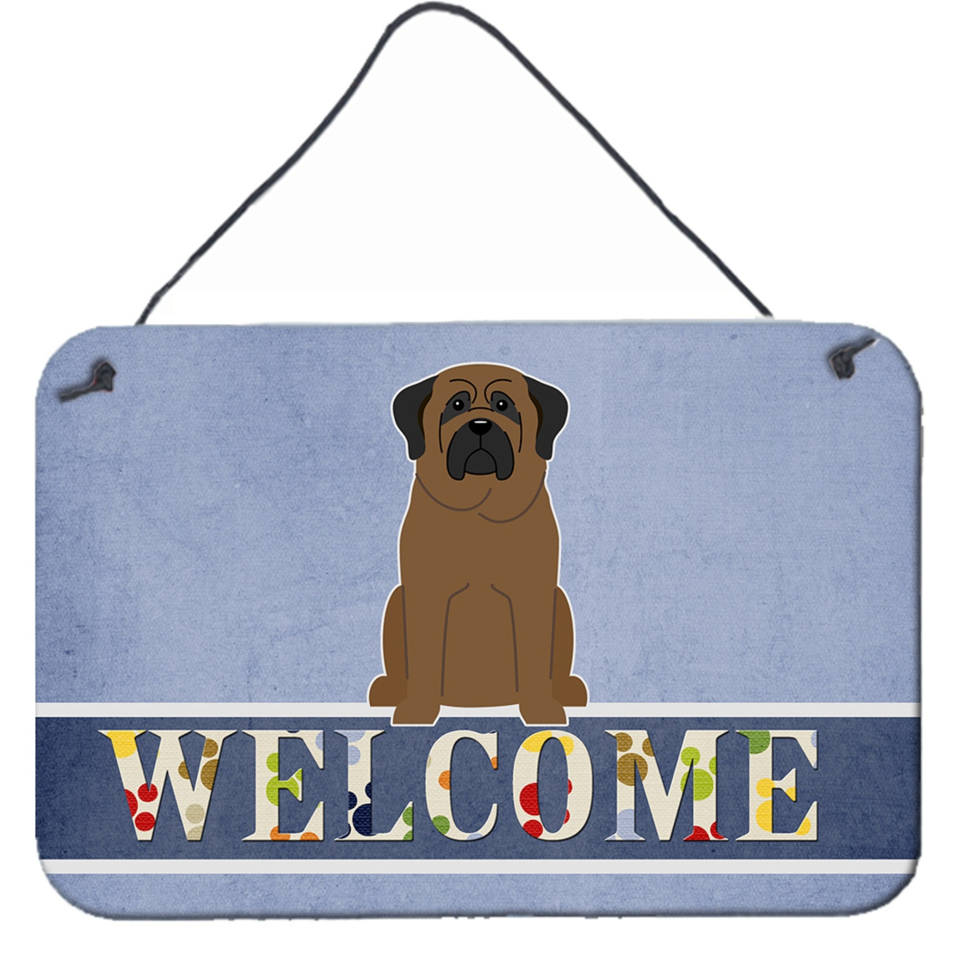 &quotCaroline's Treasures Welcome Bullmastiff Metal Print, 8 x 12"