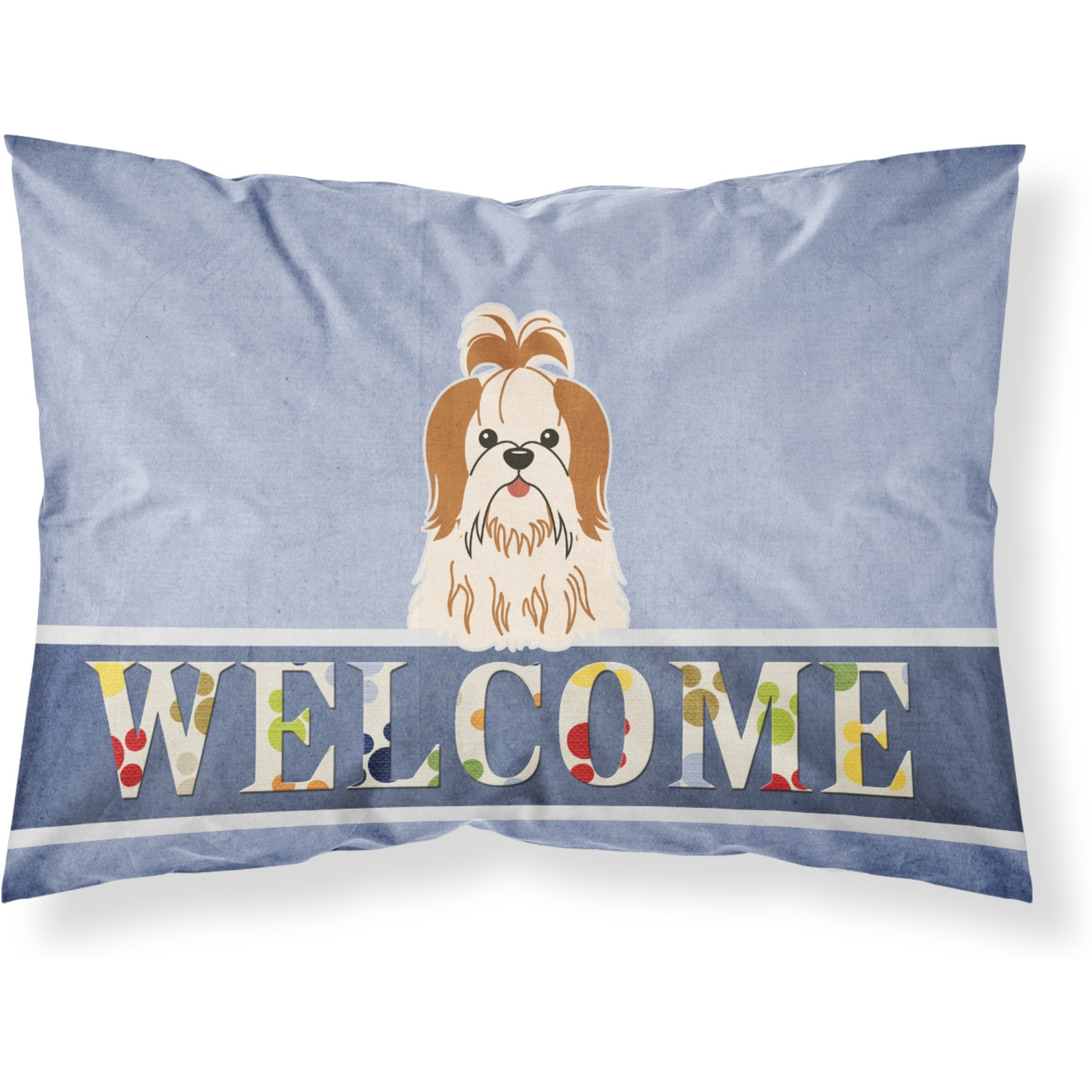 &quotCaroline's Treasures Shih Tzu Red White Welcome Pillowcase, Standard, Multicolor"